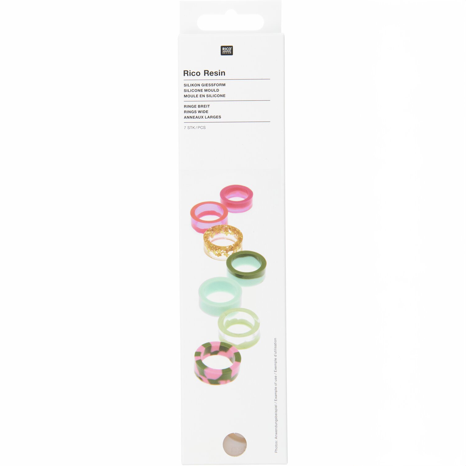 Silikon Gießform Ringe breit von Rico Design