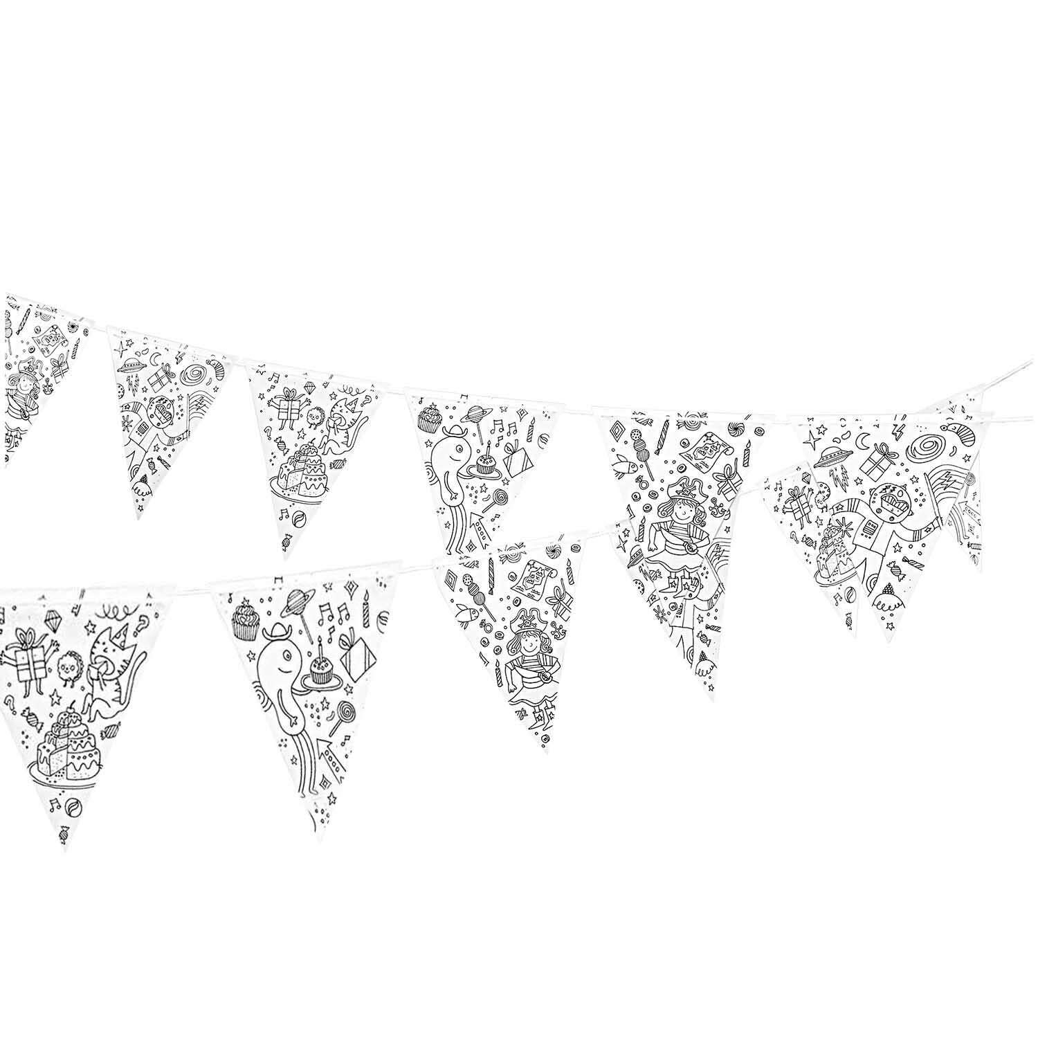 Paper Poetry Girlande Wimpel zum Ausmalen 3m Paper Poetry Girlande Wimpel zum Ausmalen 3m