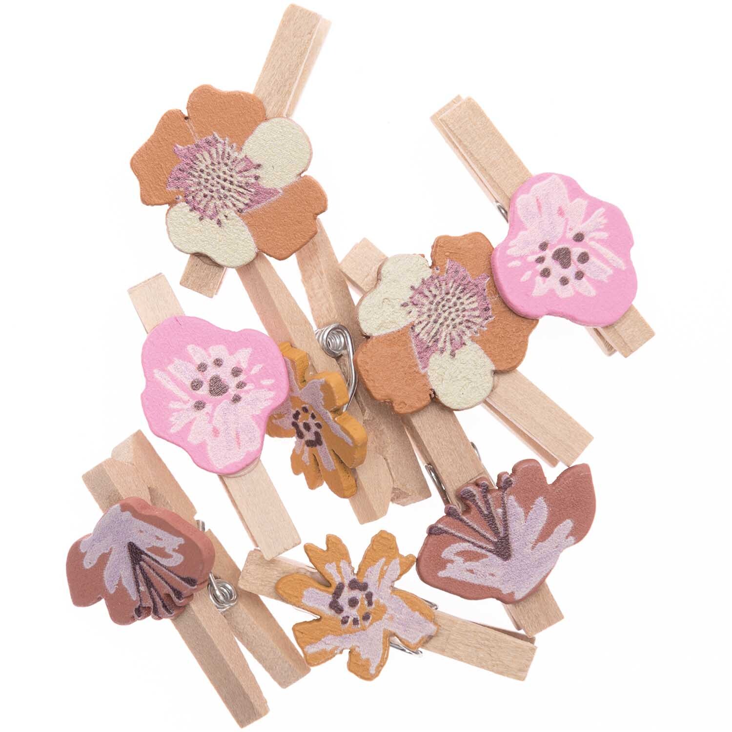 Dekoklammern Blüte 8 Stück Dekoklammern Blüte 8 Stück