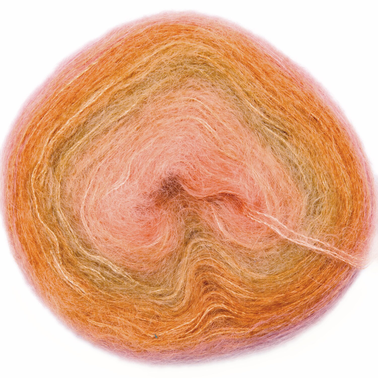 Essentials Super Kid Mohair Loves Silk Colourlove 100g 265m Farbe Apricot von Rico Design Essentials Super Kid Mohair Loves Silk Colourlove, weiches Garn in Apricot von Rico Design, 100g, ideal für Strickprojekte.