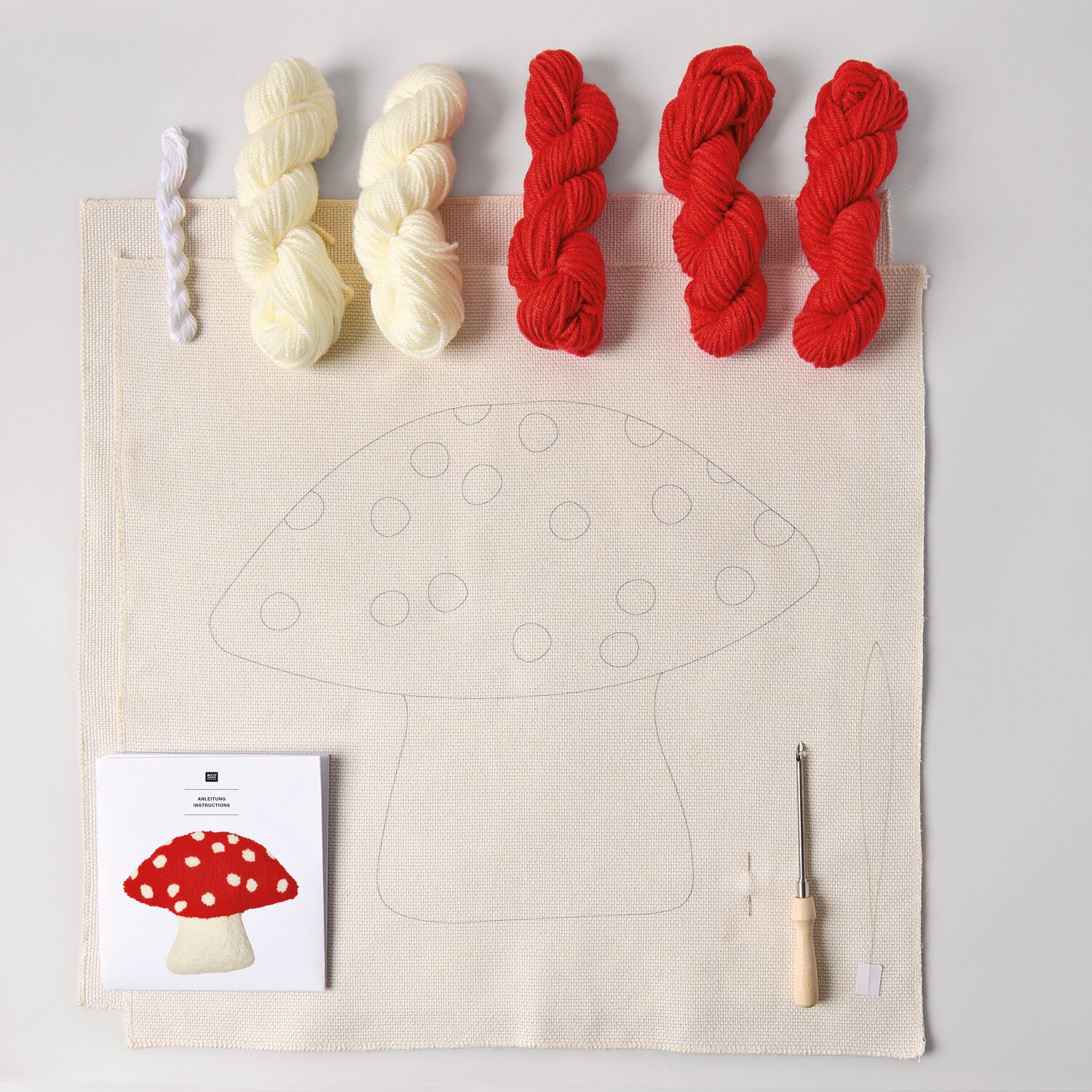 Punch Needle Packung Kissen Pilz 40x33cm von Rico Design