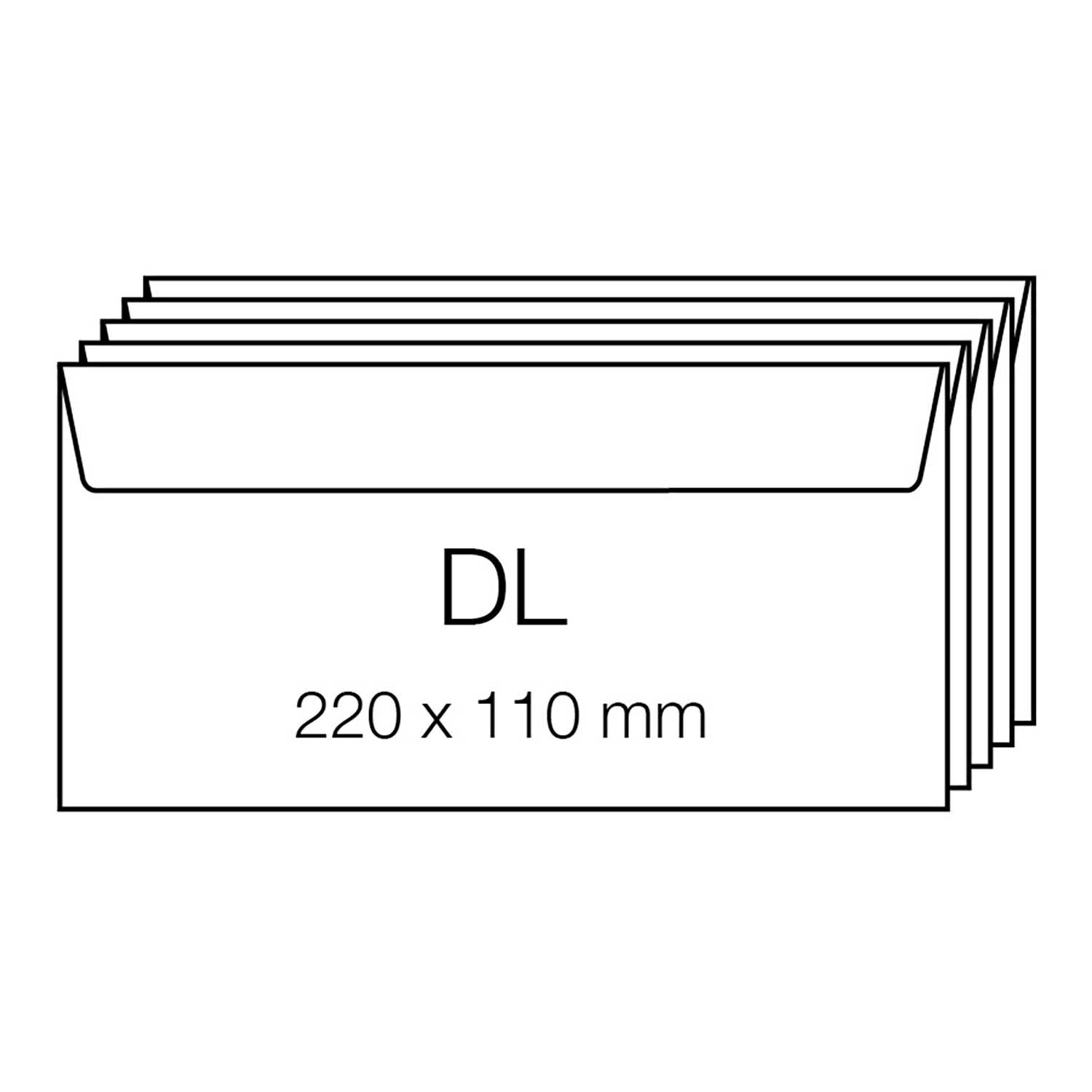 Paper Poetry Renew Umschläge DIN Lang, 5 Stück, offwhite-roségold, 220 x 110 mm, ideal für elegante Briefe.