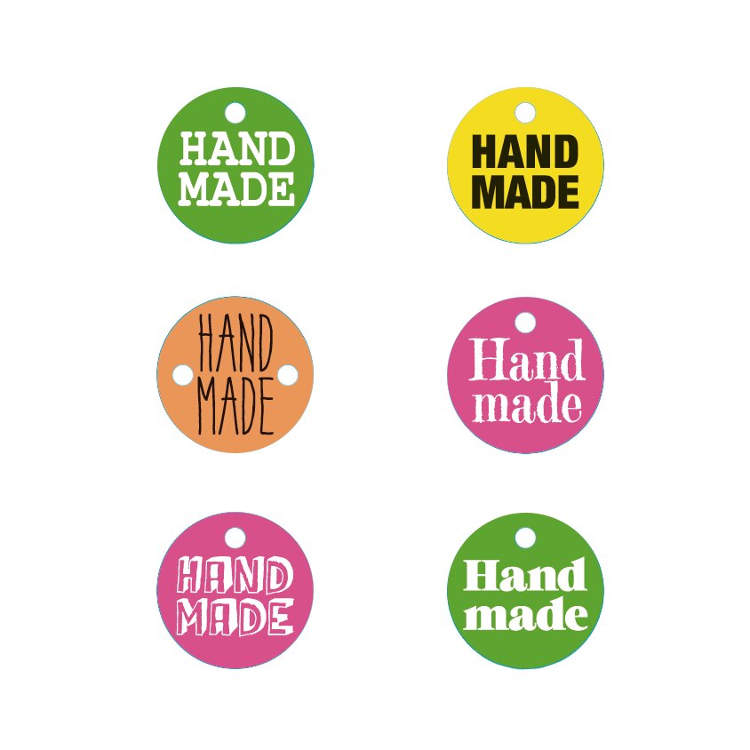 Knöpfe Handmade Neon 1,5cm 6 Stück von Rico Design