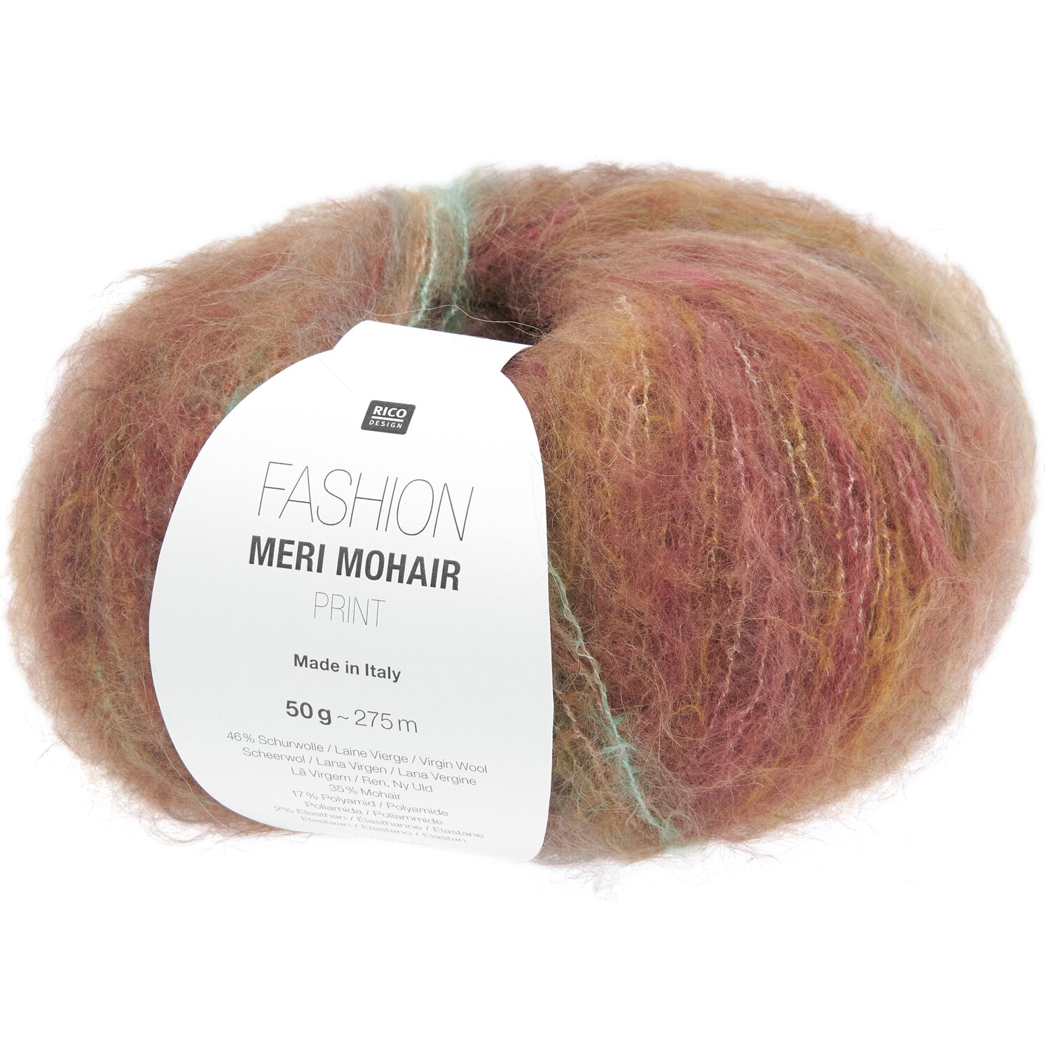 Fashion Meri Mohair Print 50g 275m Farbe Dark Peaches von Rico Design Fashion Meri Mohair Print 50g 275m Farbe Dark Peaches von Rico Design