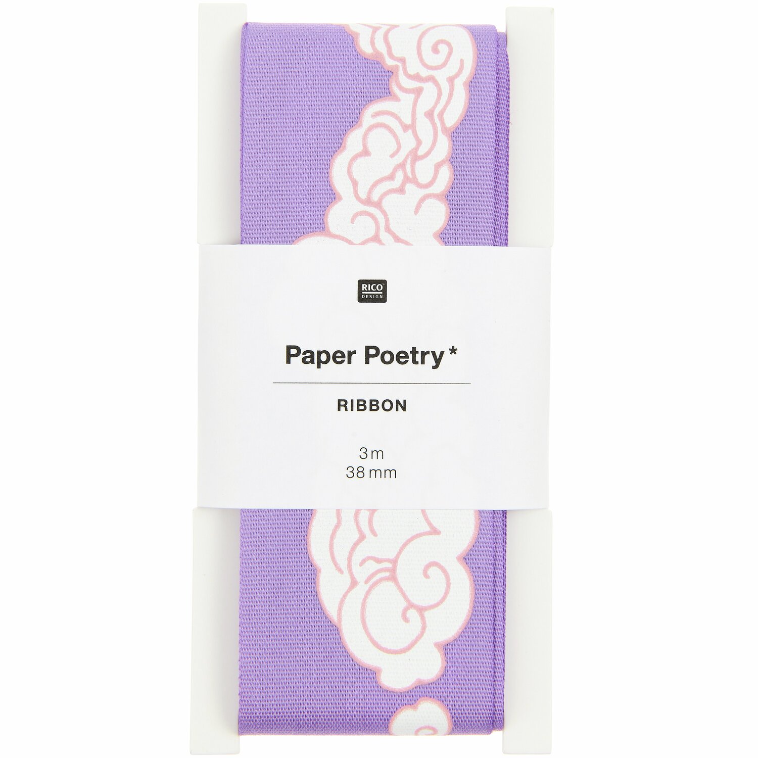 Paper Poetry Taftband Wolken/Hase 38mmx3m von Rico Design