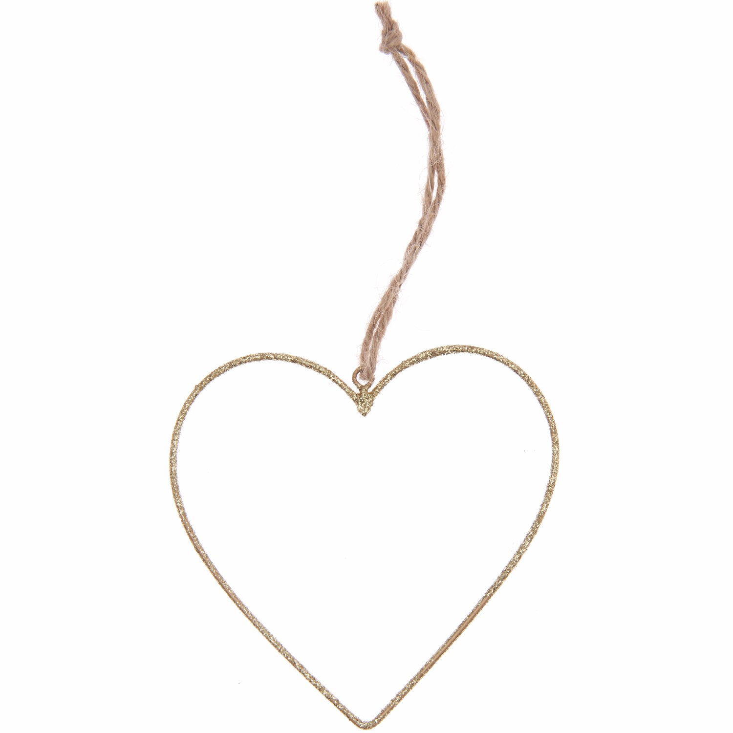 Metallhänger Herz  9,5x9,5 cm Farbe Glitter-Gold von Rico Design