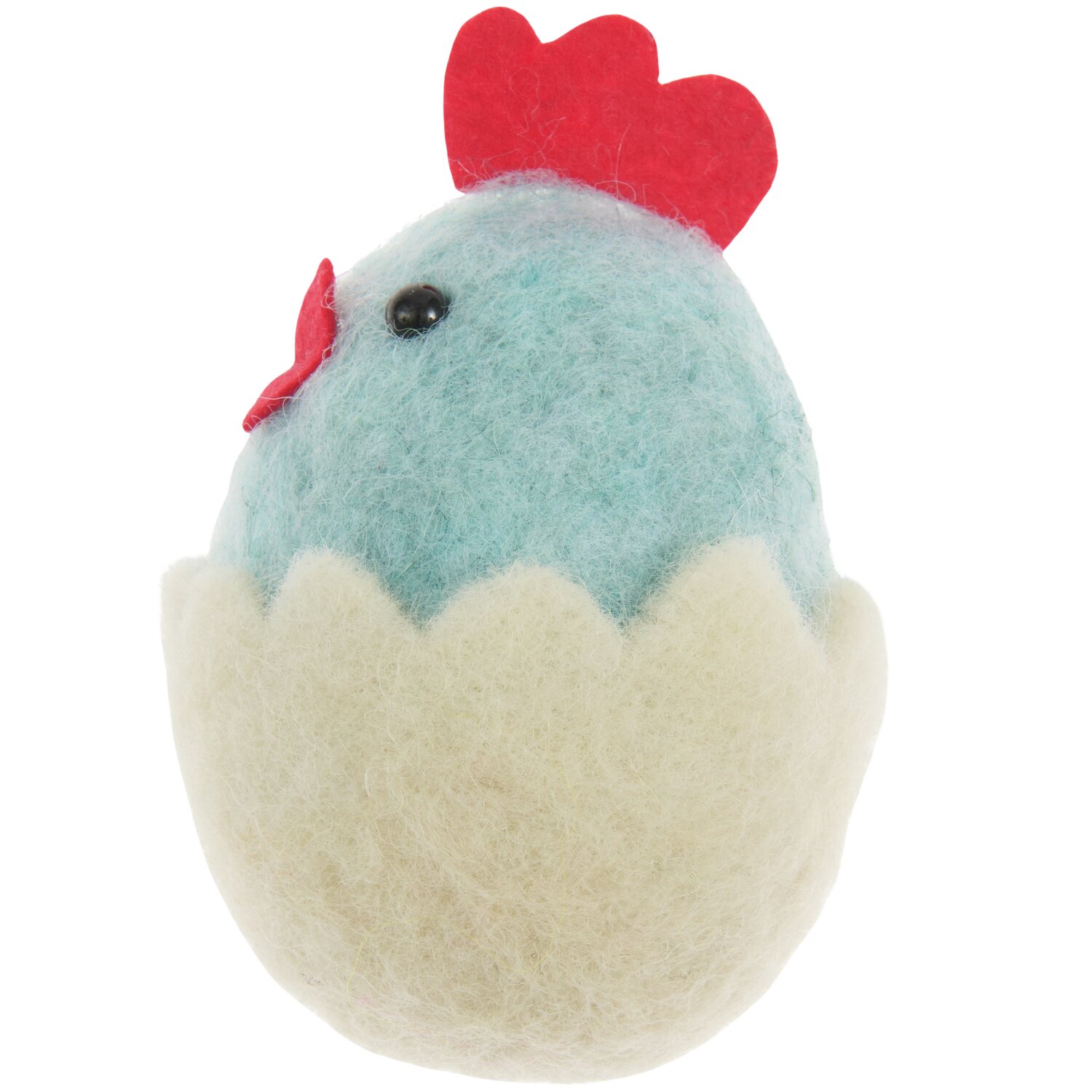 Filz-Küken im Ei Blau/Weiß 7,5xØ5,5cm von Rico Design