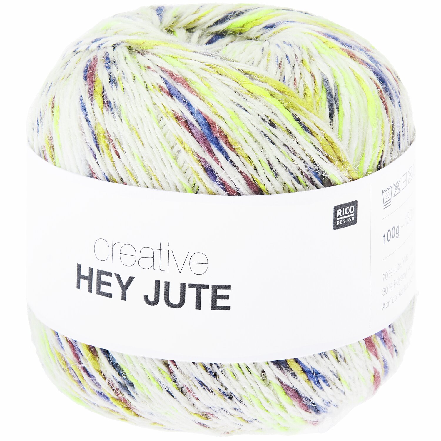 Creative "Hey Jute" Häkelset Tasche Modell 28 aus Lovewool No. 22, buntes Garn, 100g 130m.