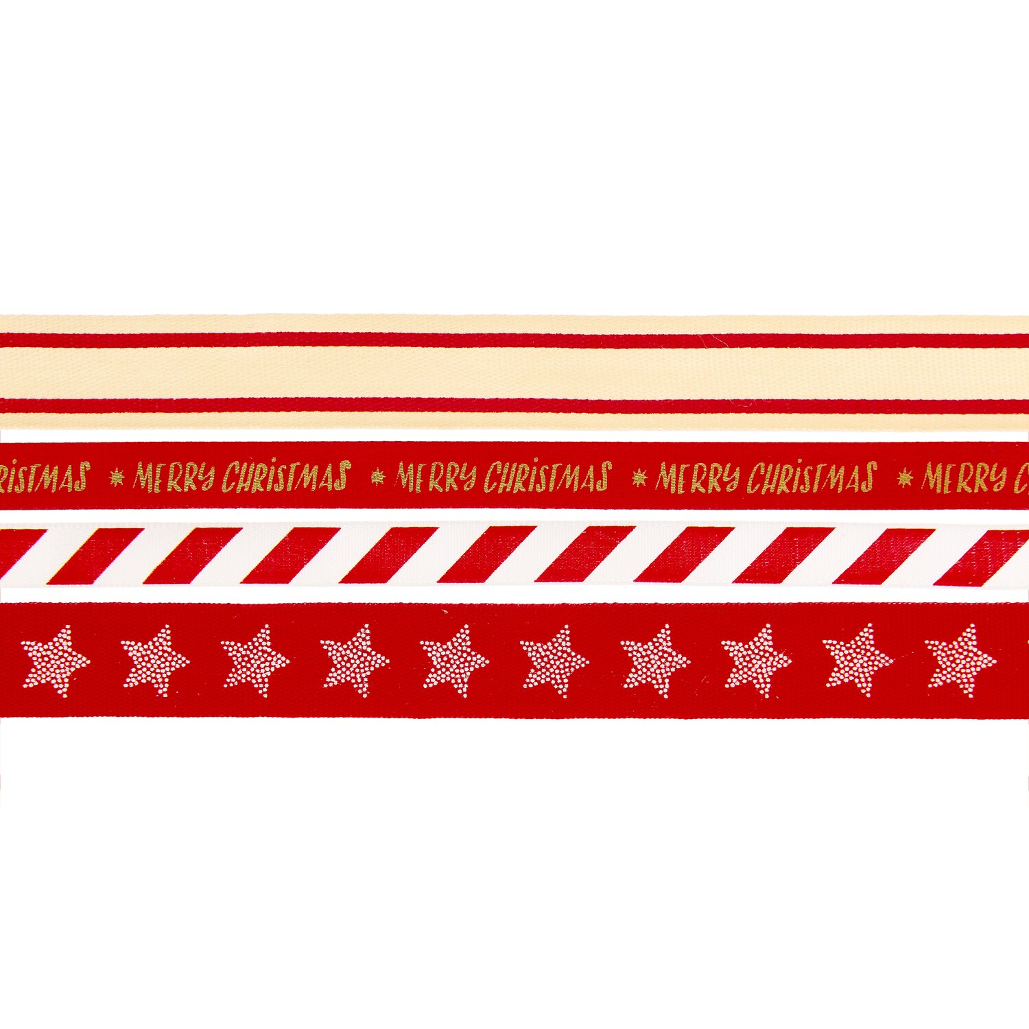 Geschenkband-Set Advent Advent Rot 4 Stück von Rico Design