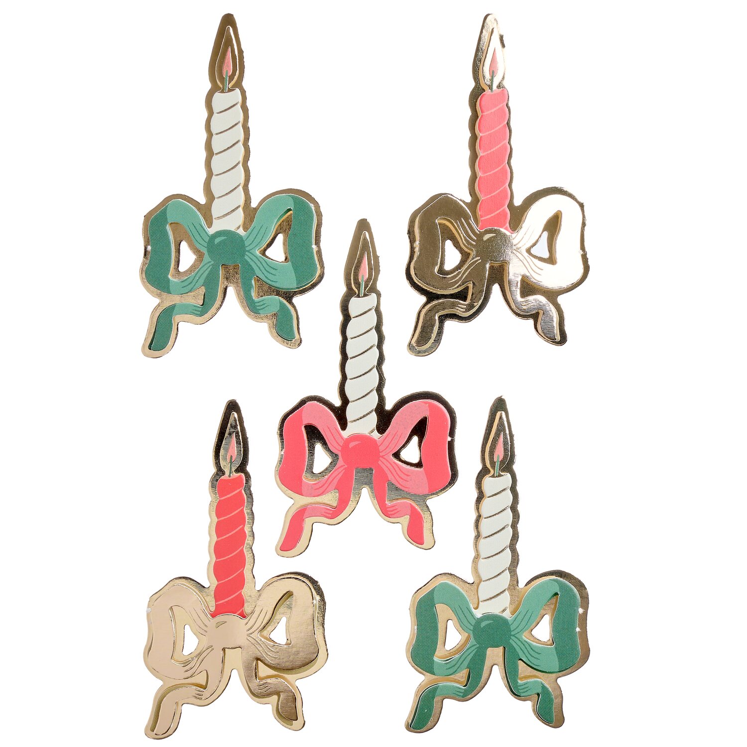 Paper Poetry 3D Sticker Advent Kerzen mit Schleifen 1 Bogen von Rico Design