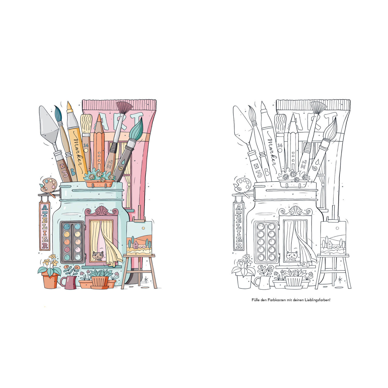 Zauberhafte Häuser zum Ausmalen von Edition Michael Fischer 