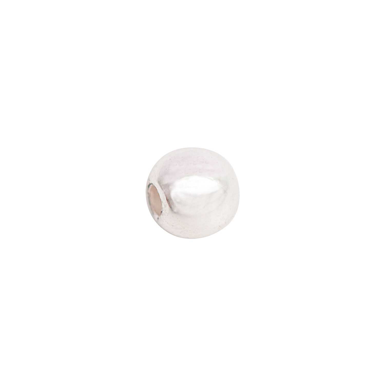 Perle glänzend silber 2,5mm 100 Stück