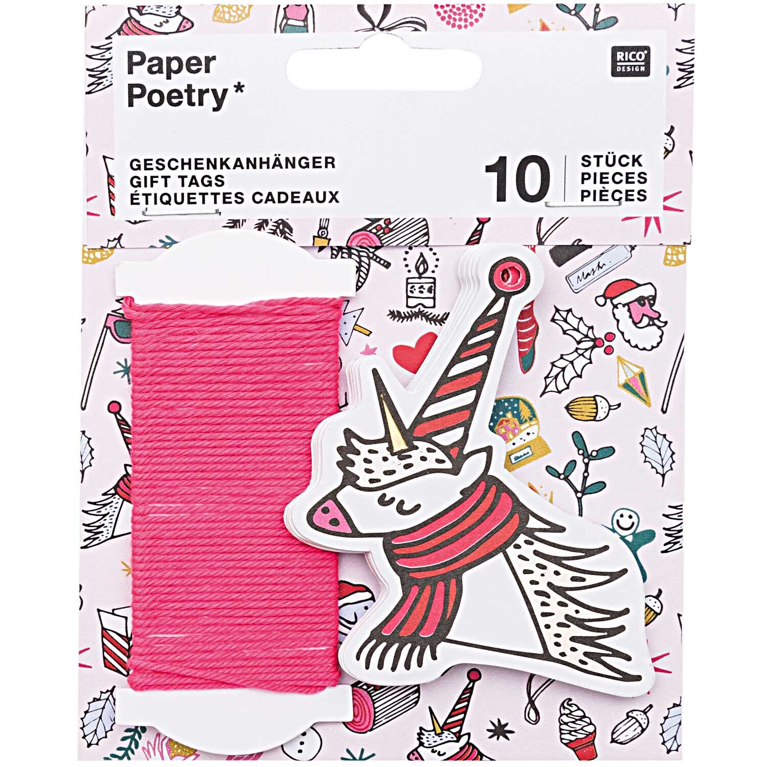 Paper Poetry Geschenkanhänger Einhorn X-MAS 10 Stück Paper Poetry Geschenkanhänger Einhorn X-MAS 10 Stück