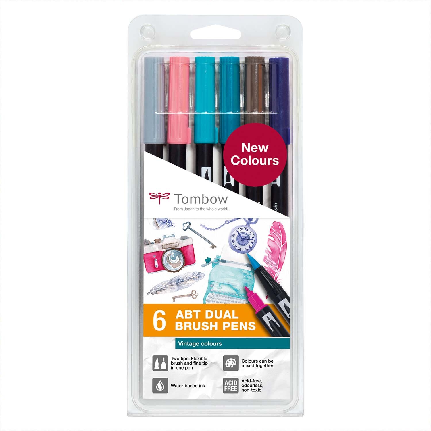 ABT Dual Brush Pen-Set Vintage Colours