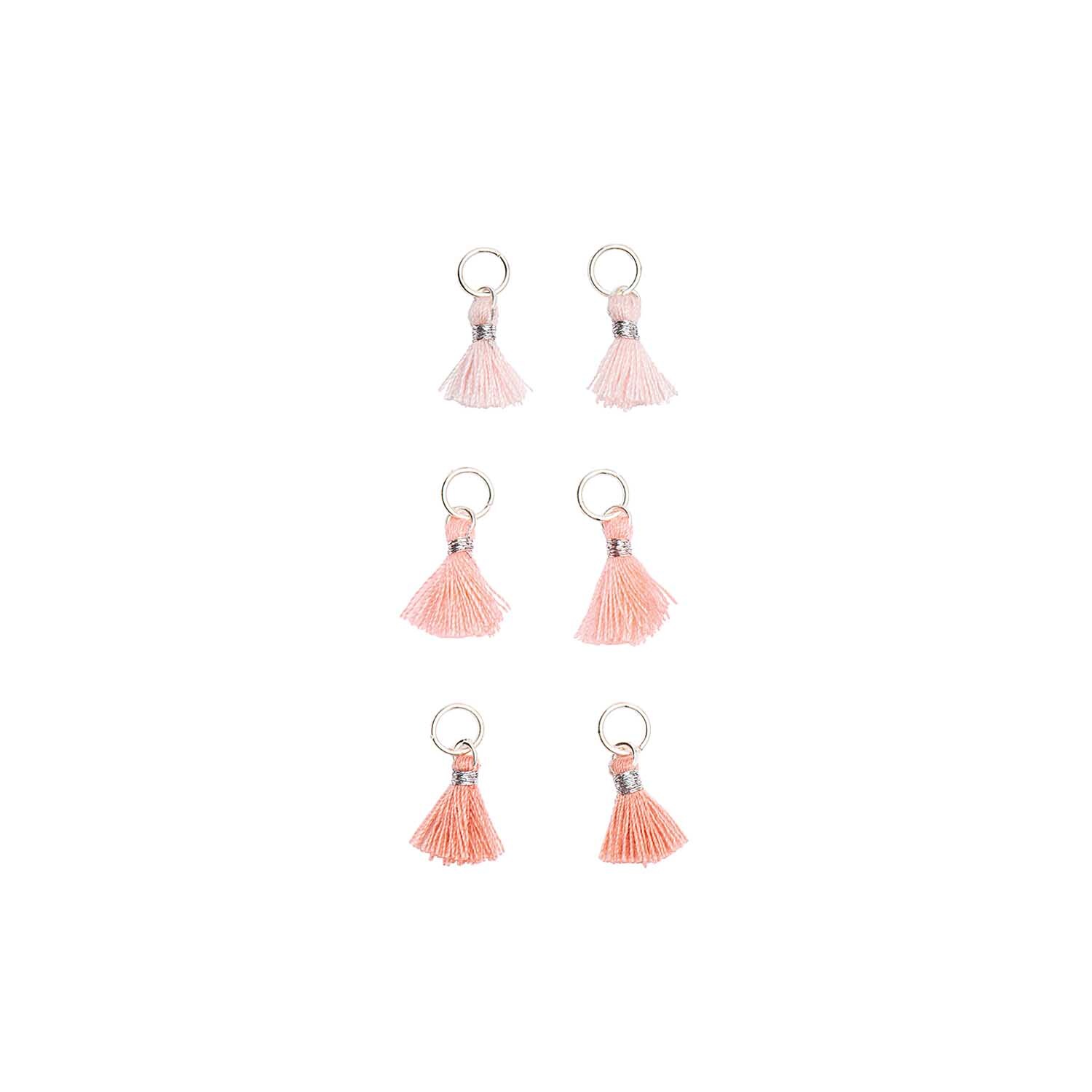 Mini-Quasten mit Öse 1,1cm 6 Stück Mini-Quasten mit Öse 1,1cm 6 Stück