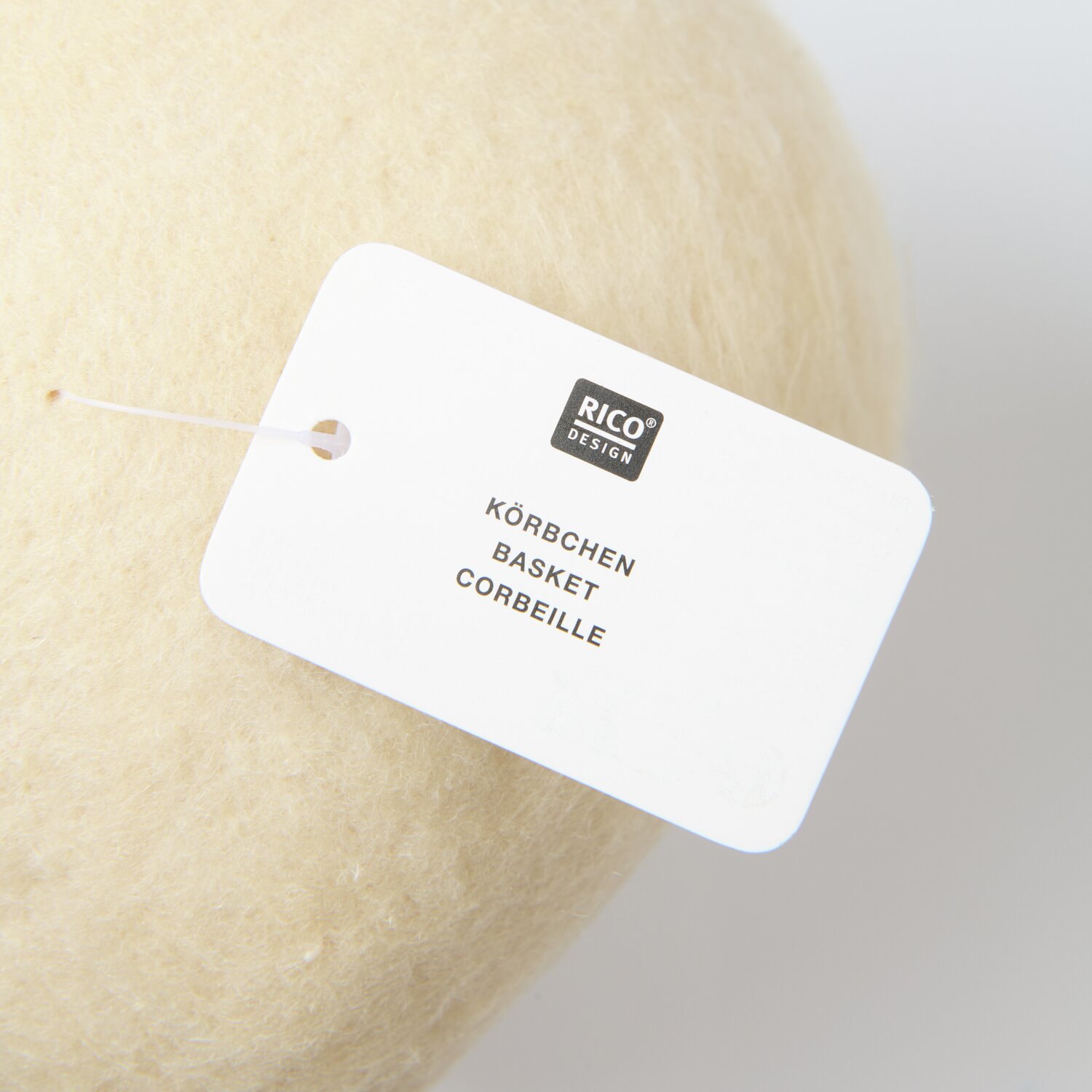 Filz-Körbchen rund 9,5x16x16cm Farbe Gelb von Rico Design