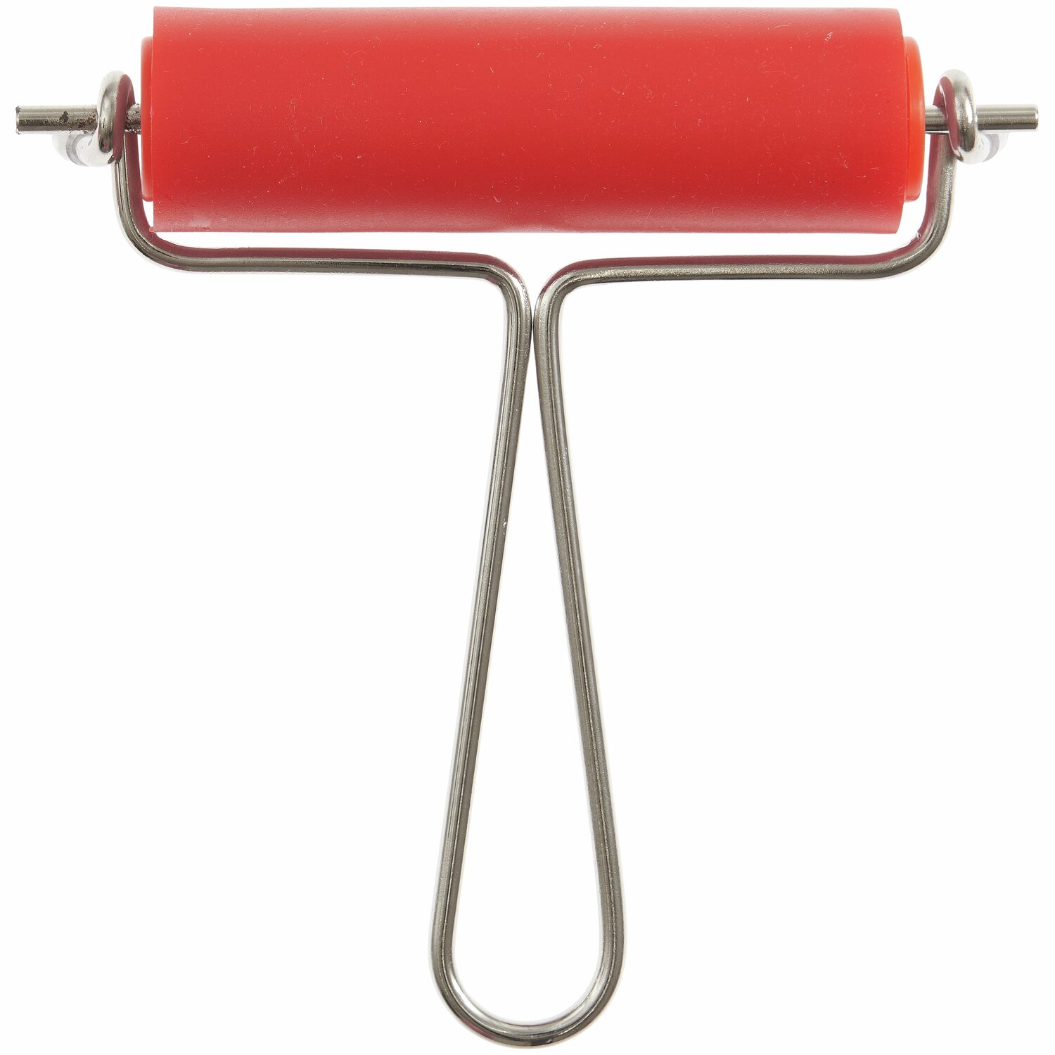 Linolwalze von Rico Design mit rotem Walzenkopf und Metallgriff, ideal für kreative Druckprojekte.
