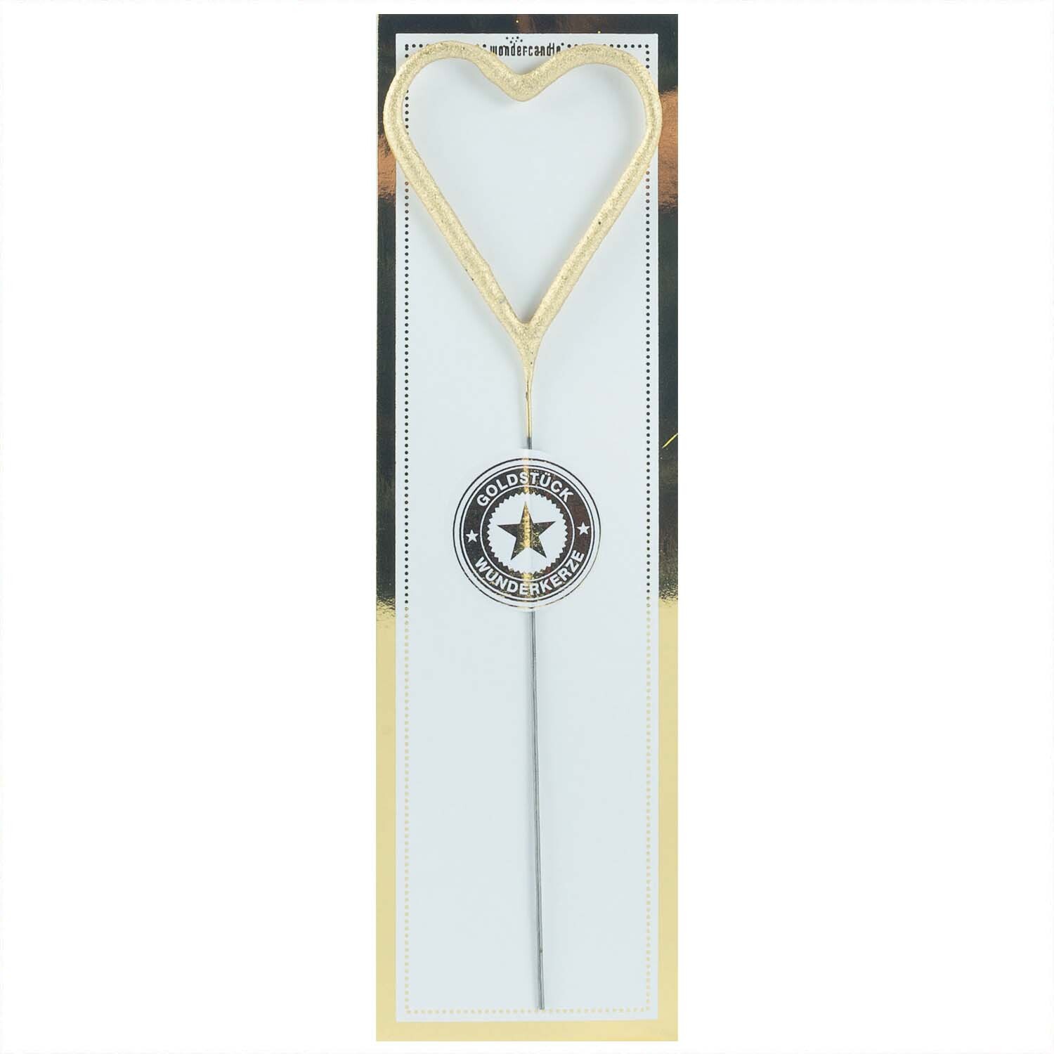 Wunderkerze Symbol Herz classic gold