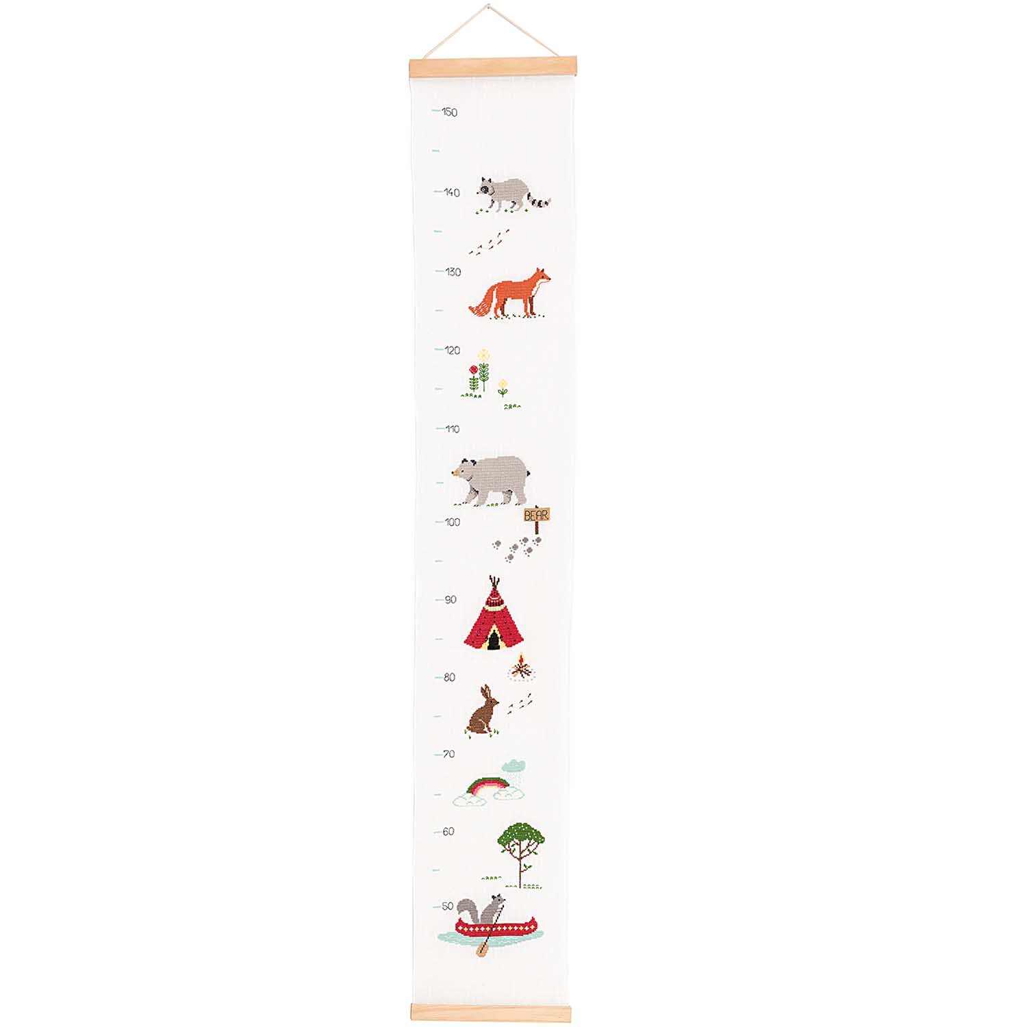 Stickpackung Messlatte Tiere 20x111cm