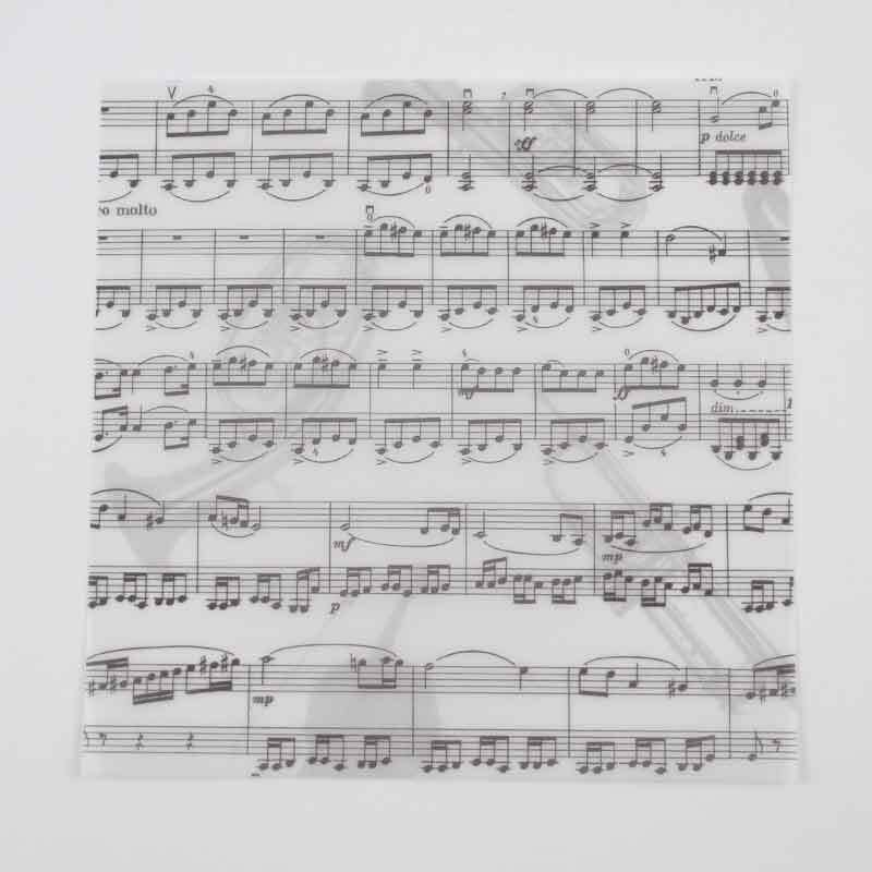 Faltblätter transparent Noten 15x15cm 60 Blatt