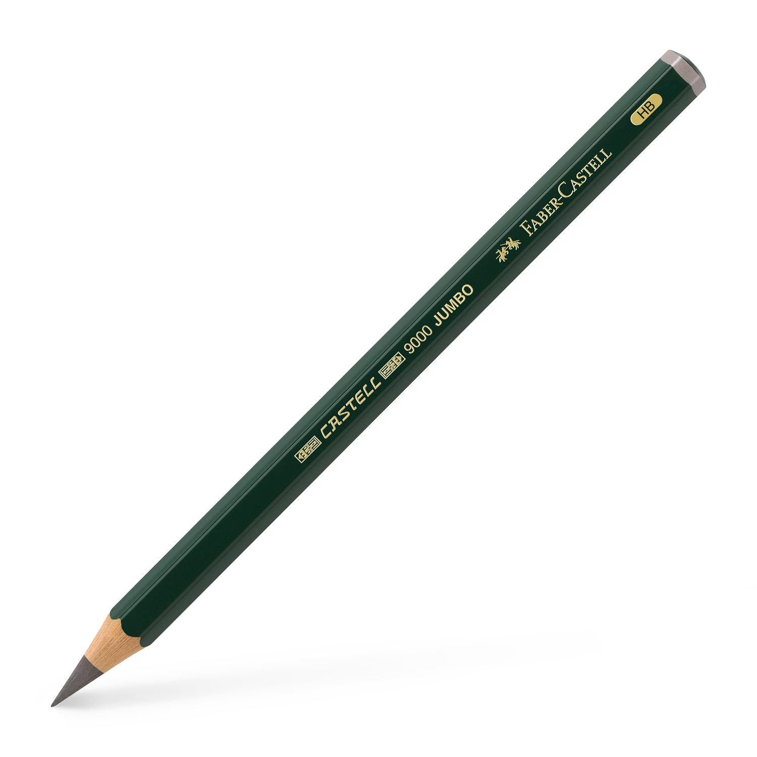 Bleistift Castell 9000 Jumbo von Faber Castell in Grün, ideal für präzises Zeichnen und Skizzieren.