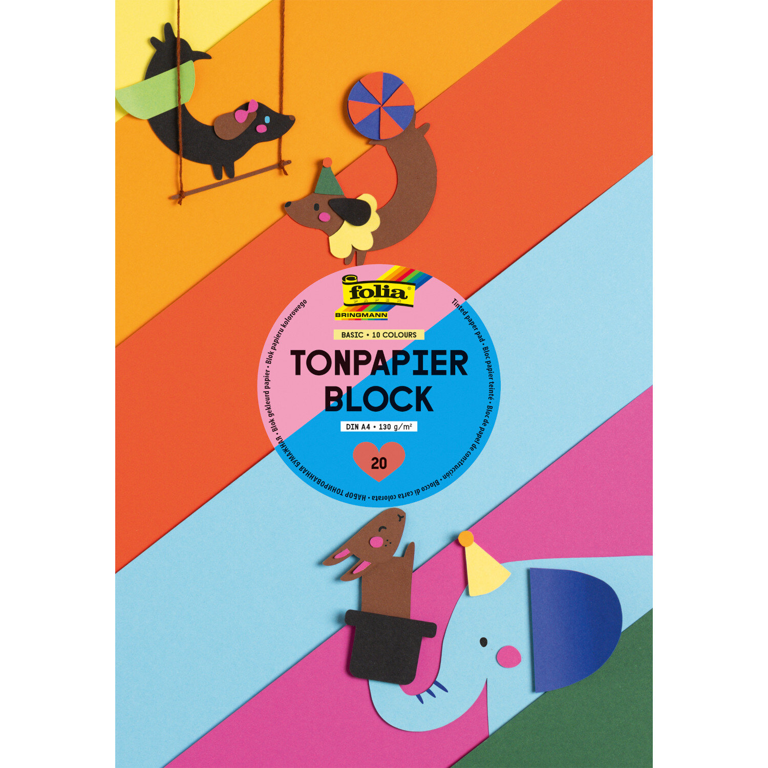Tonpapierblock DIN A4 20 Blatt von Max Bringmann 