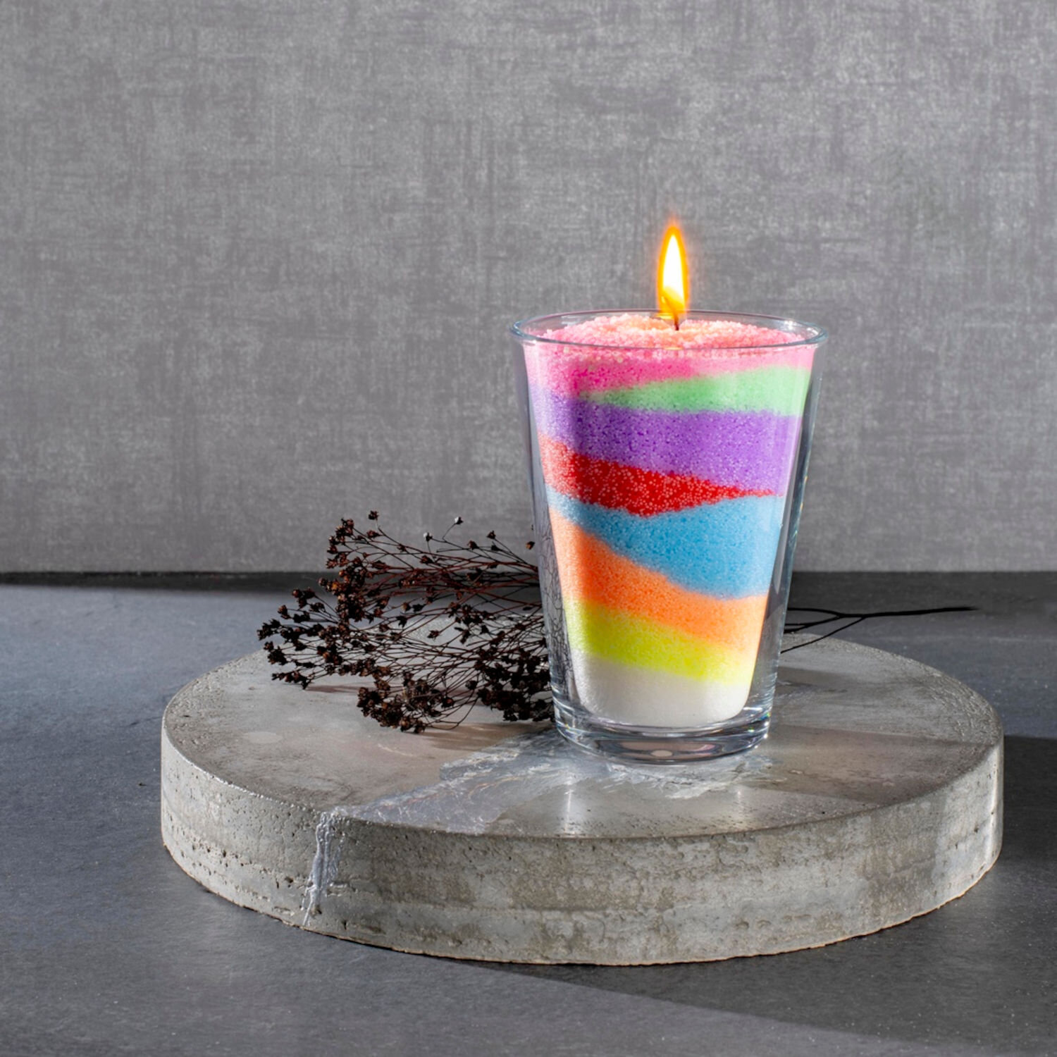 Kerzensand mit Docht 70g Farbe Hellblau von GLOREX 