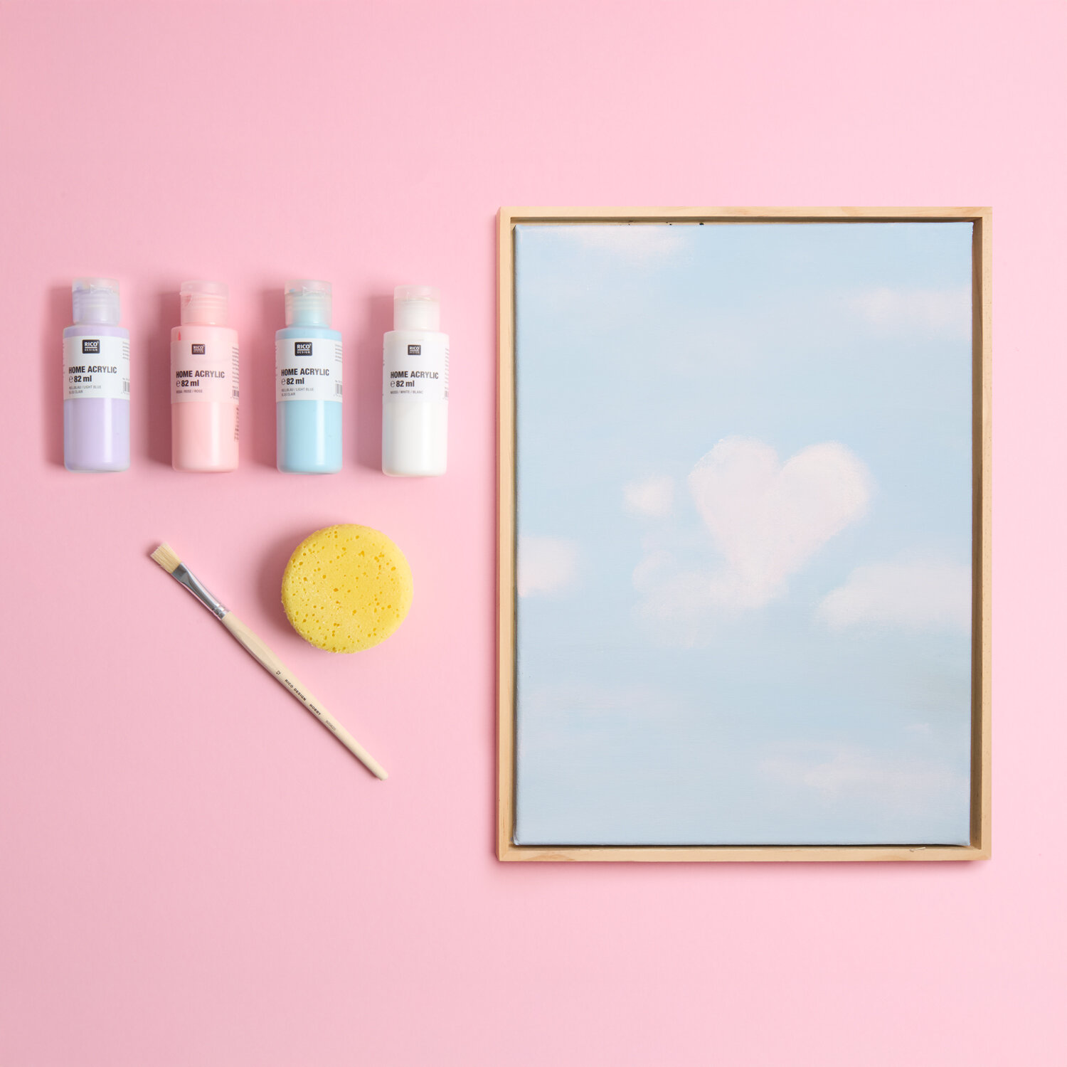 DIY Set Acrylbild Wolken von Rico Design