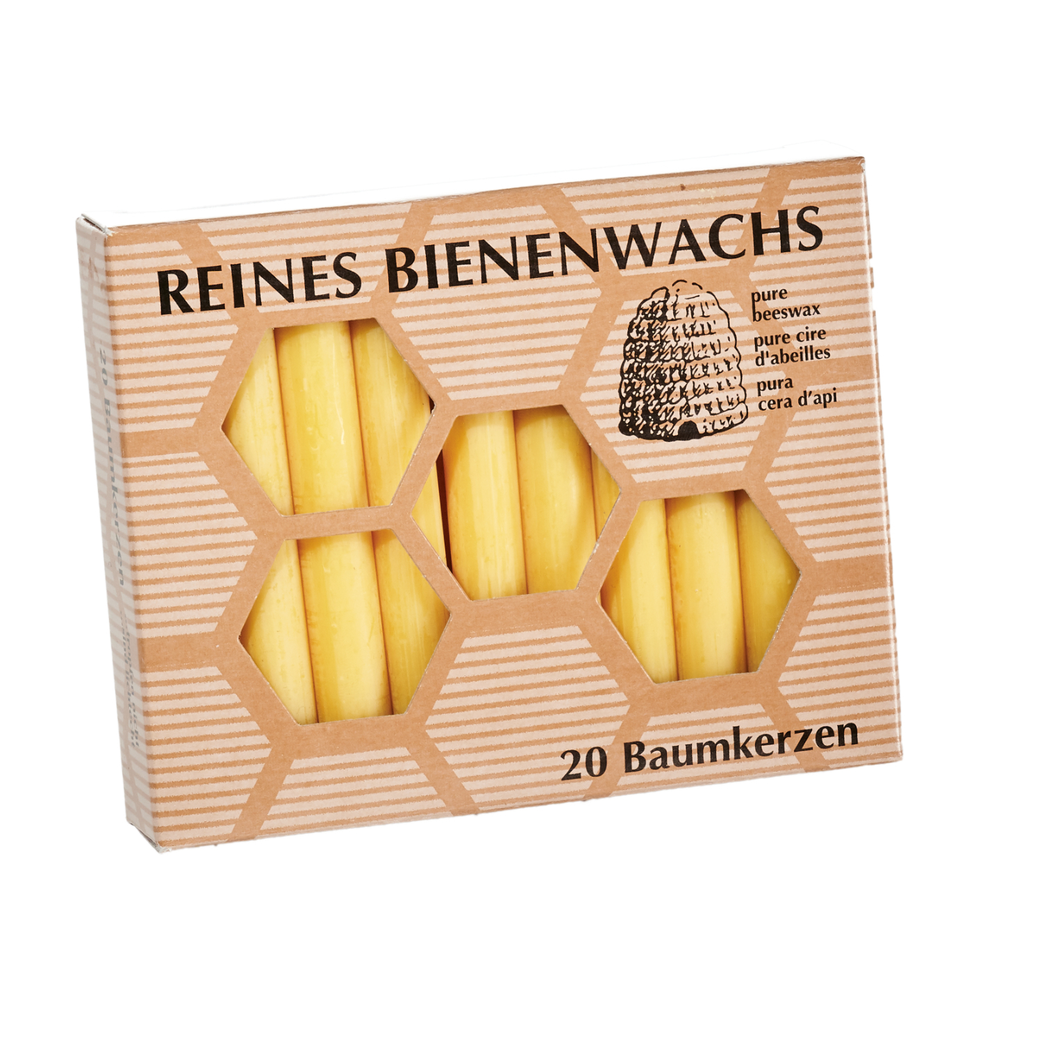 Bienenwachs-Baumkerzen 10x1,3cm 20 Stück