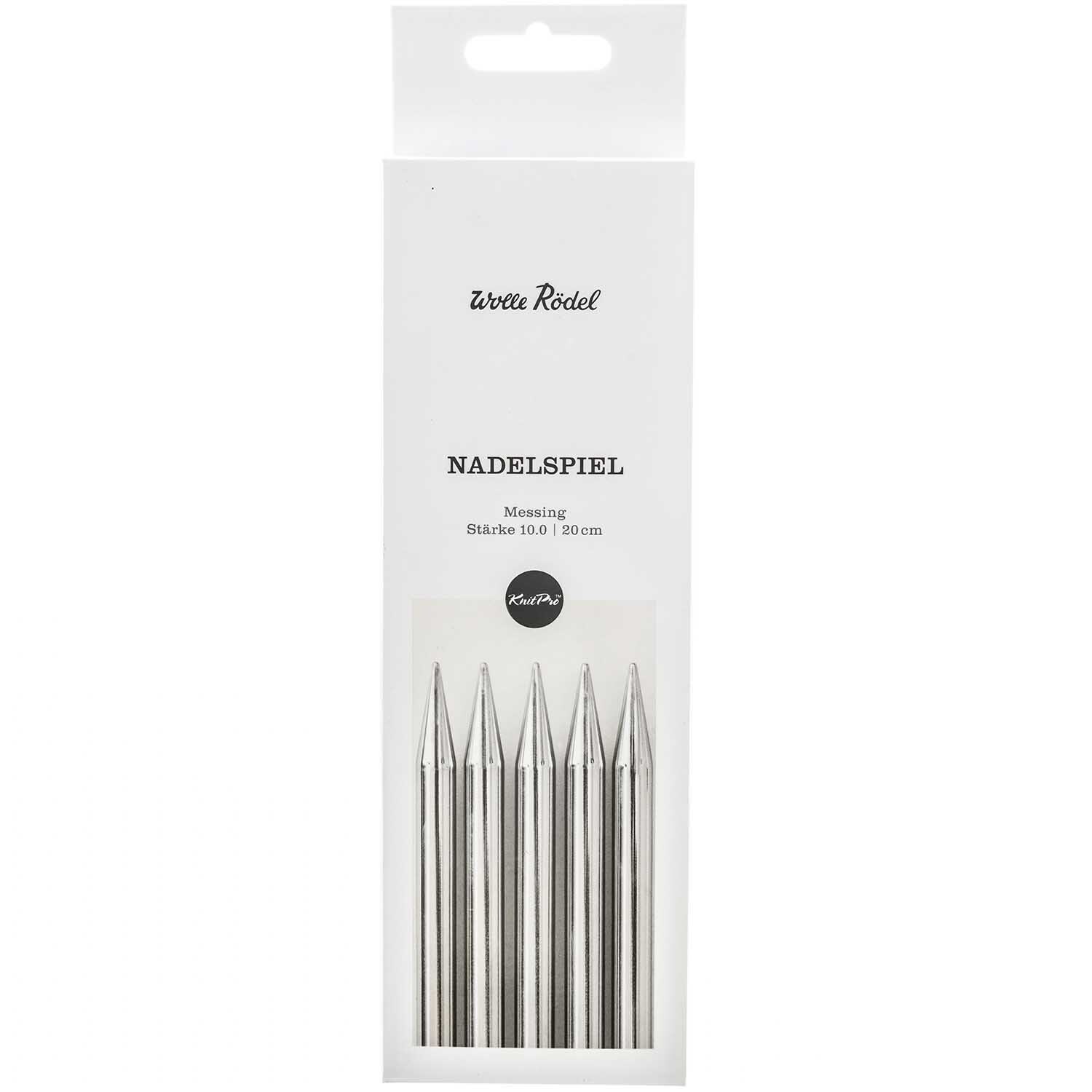 KnitPro Nadelspiel 10mm 20cm Stahl