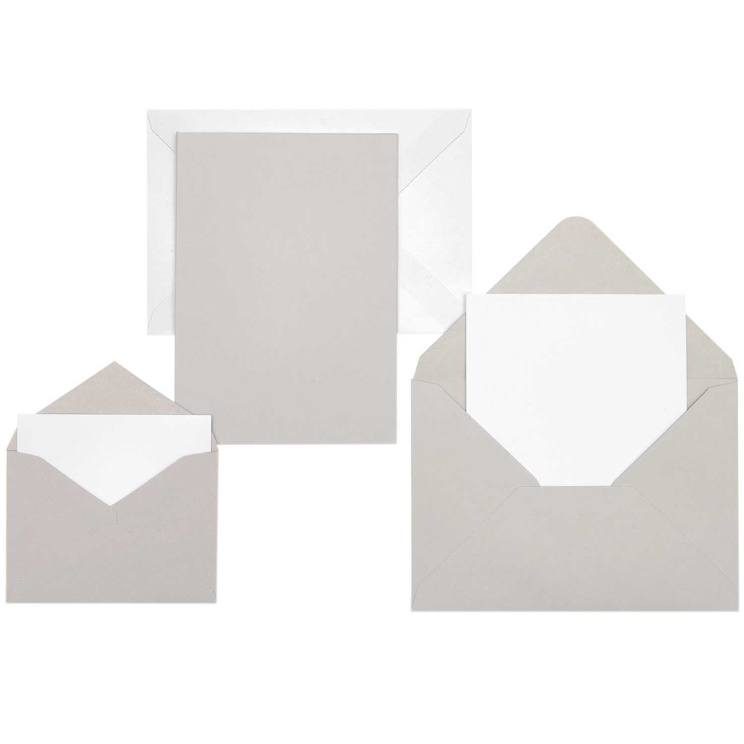 Paper Poetry Kartenset Basic weiß-grau B6 Paper Poetry Kartenset Basic weiß-grau B6