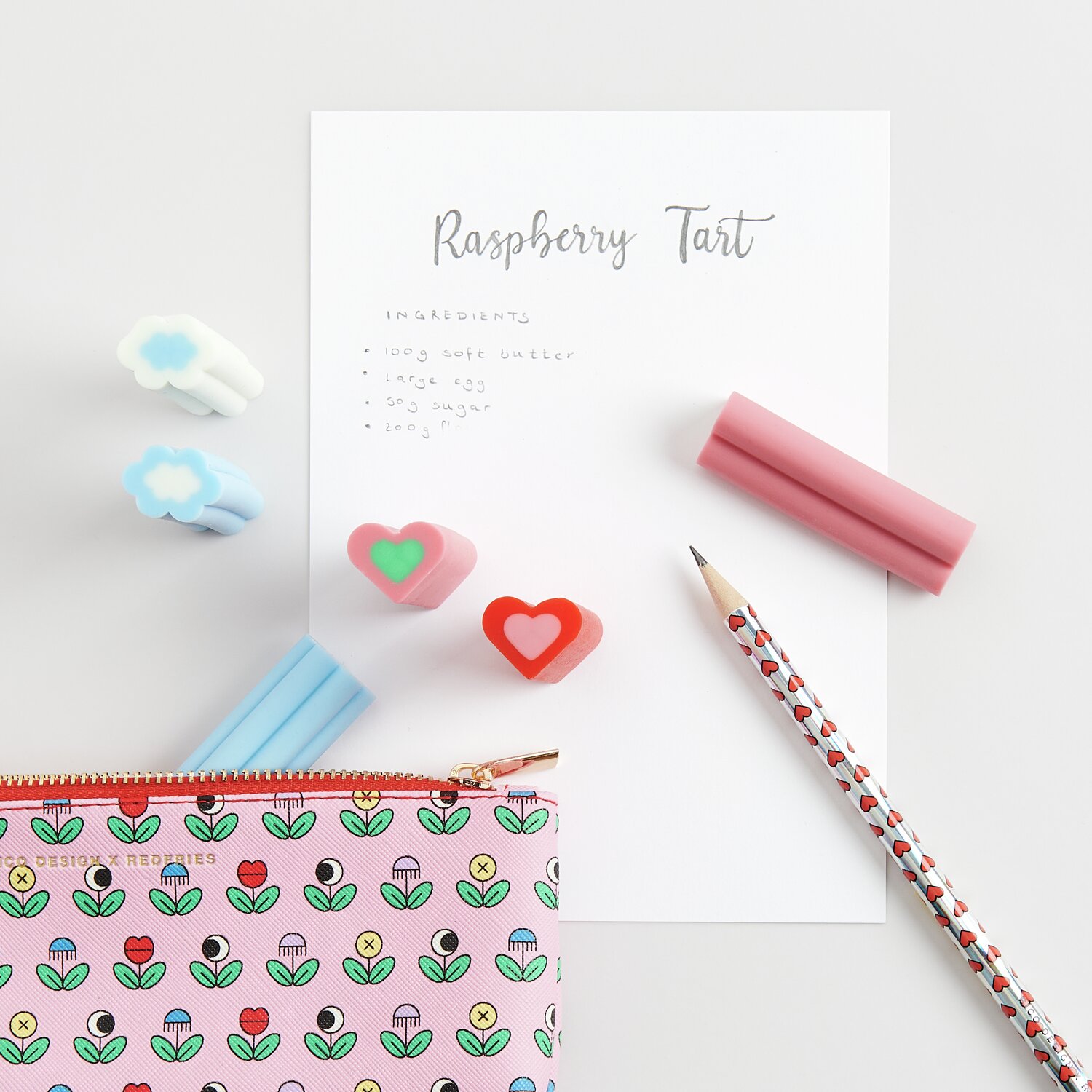 Rico Design x Redfries Radiergummi Wolke Eye Candy 1,5x2,1x6cm Farbe Hellblau/Dunkelblau von Rico Design