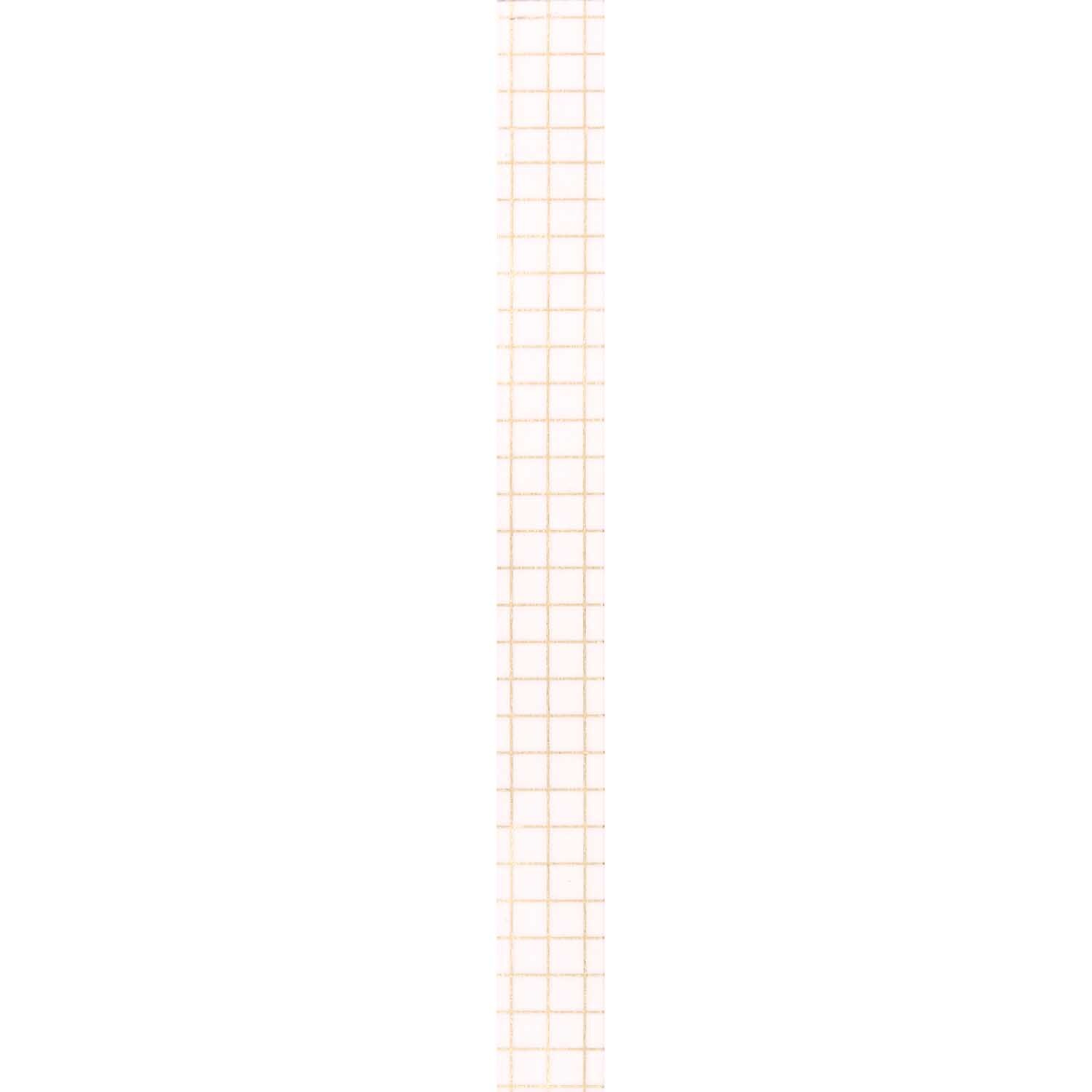 Paper Poetry Tape kariert weiß-gold 1,5cm 10m