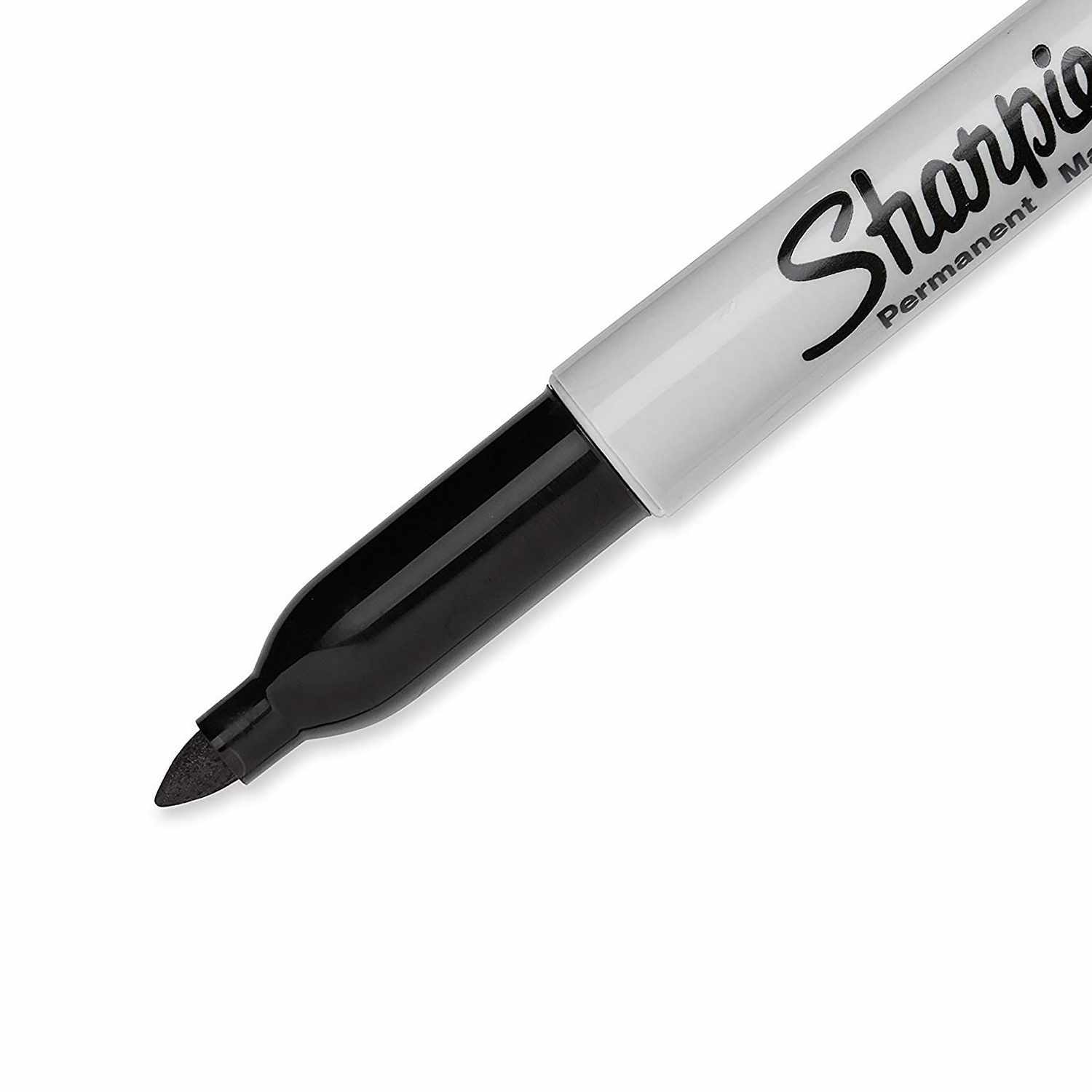 Permanentmarker 0,9mm von Sharpie mit schwarzer Spitze, ideal für präzises Schreiben und Markieren.