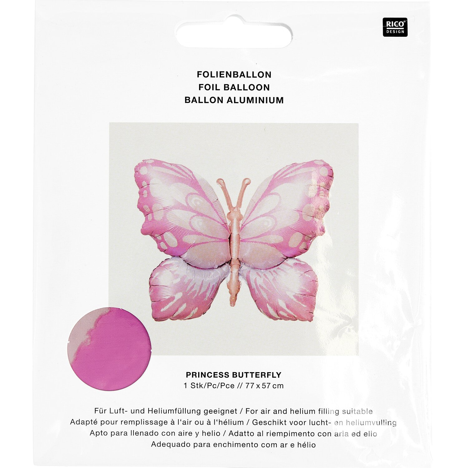 Folienballon Schmetterling Pink/Orange Folienballon Schmetterling Pink/Orange