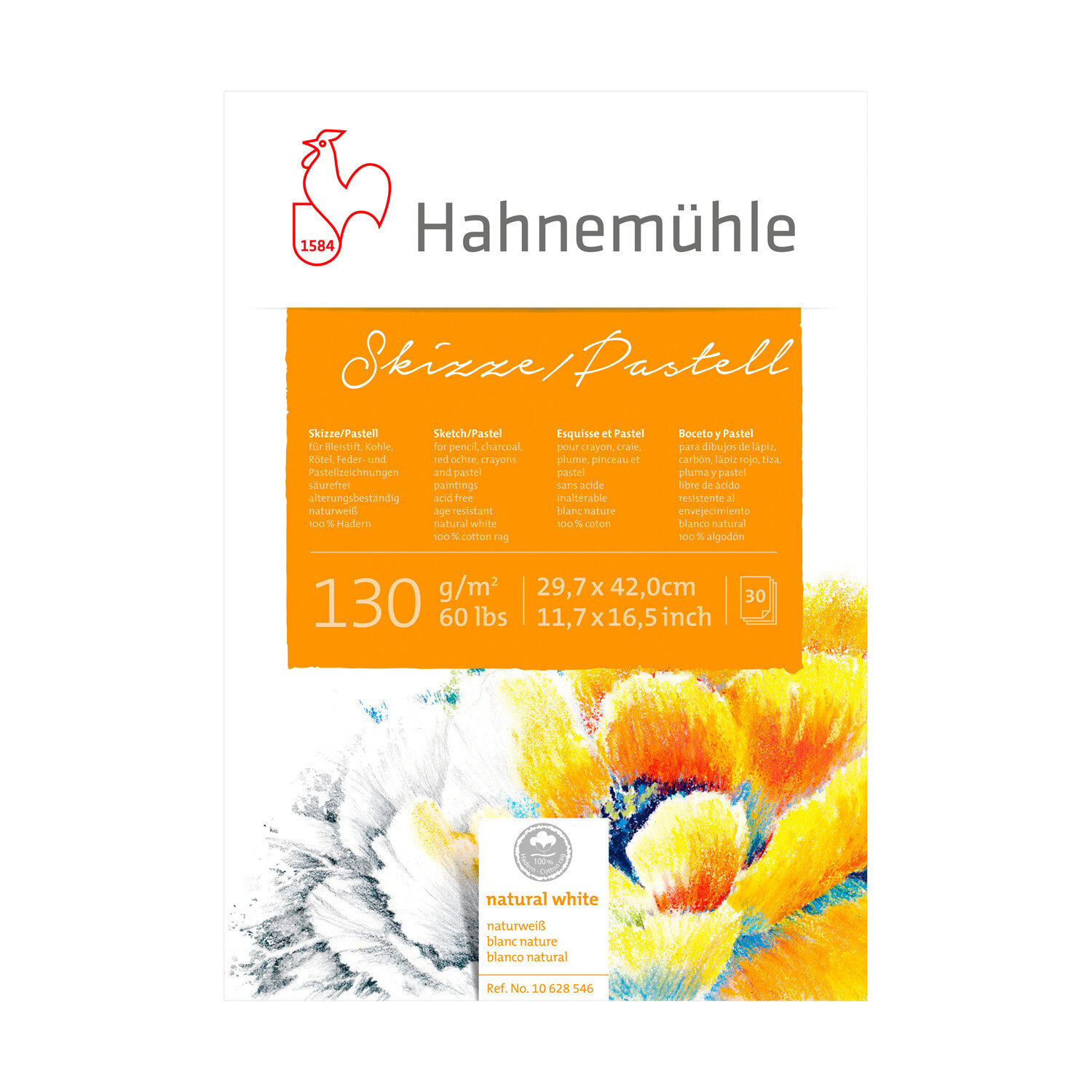 Hahnemühle Block Skizze/Pastell 130g/m² 30 Blatt DIN A3