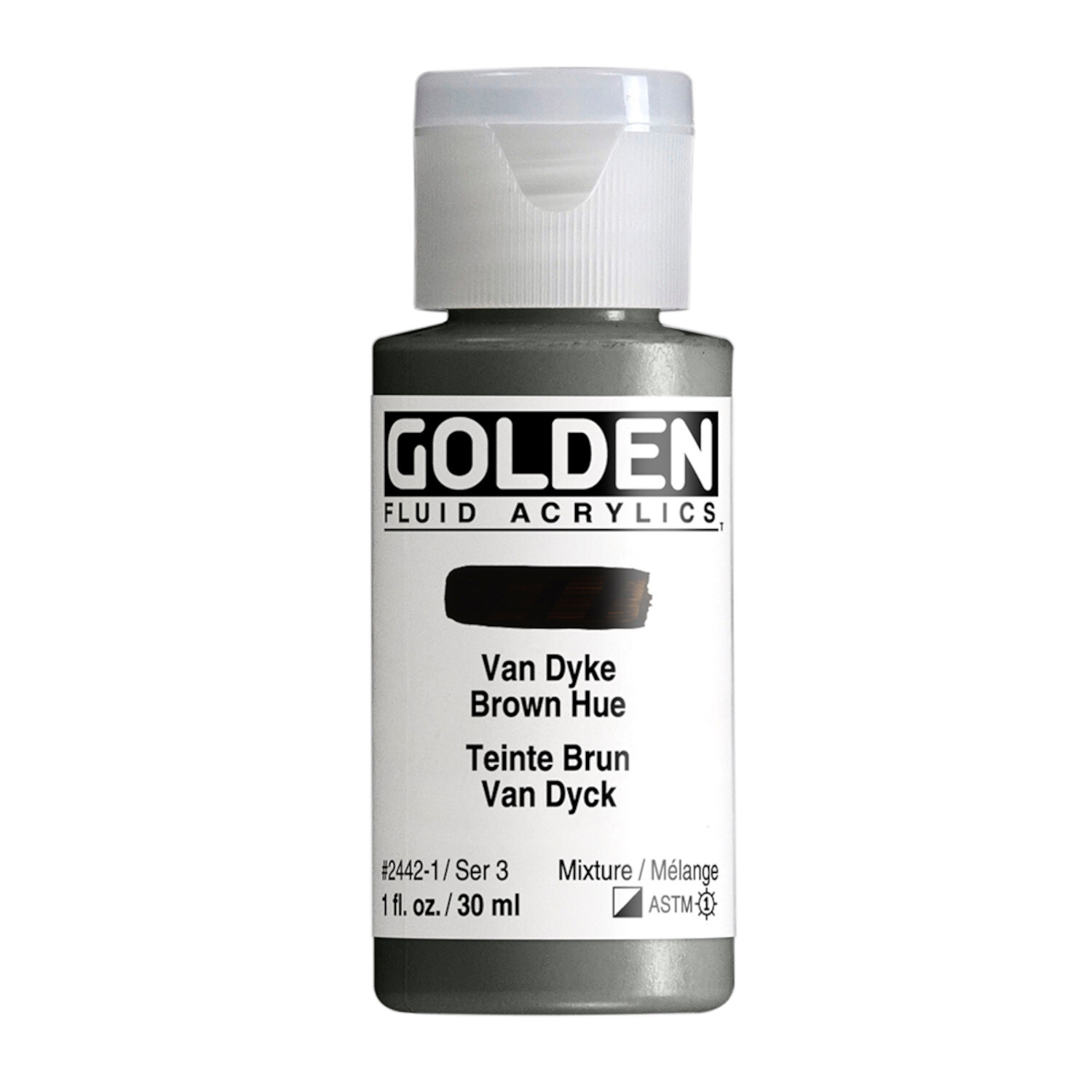 Golden Acrylics Golden Fluid Acrylfarbe Van Dyck Braun 3759325