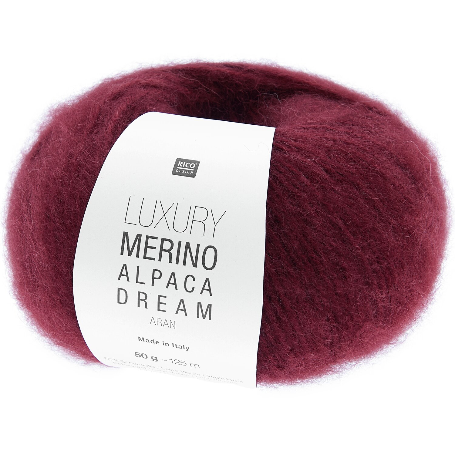 Luxury Merino Alpaca Dream aran 50g 125m Farbe Bordeaux von Rico Design
