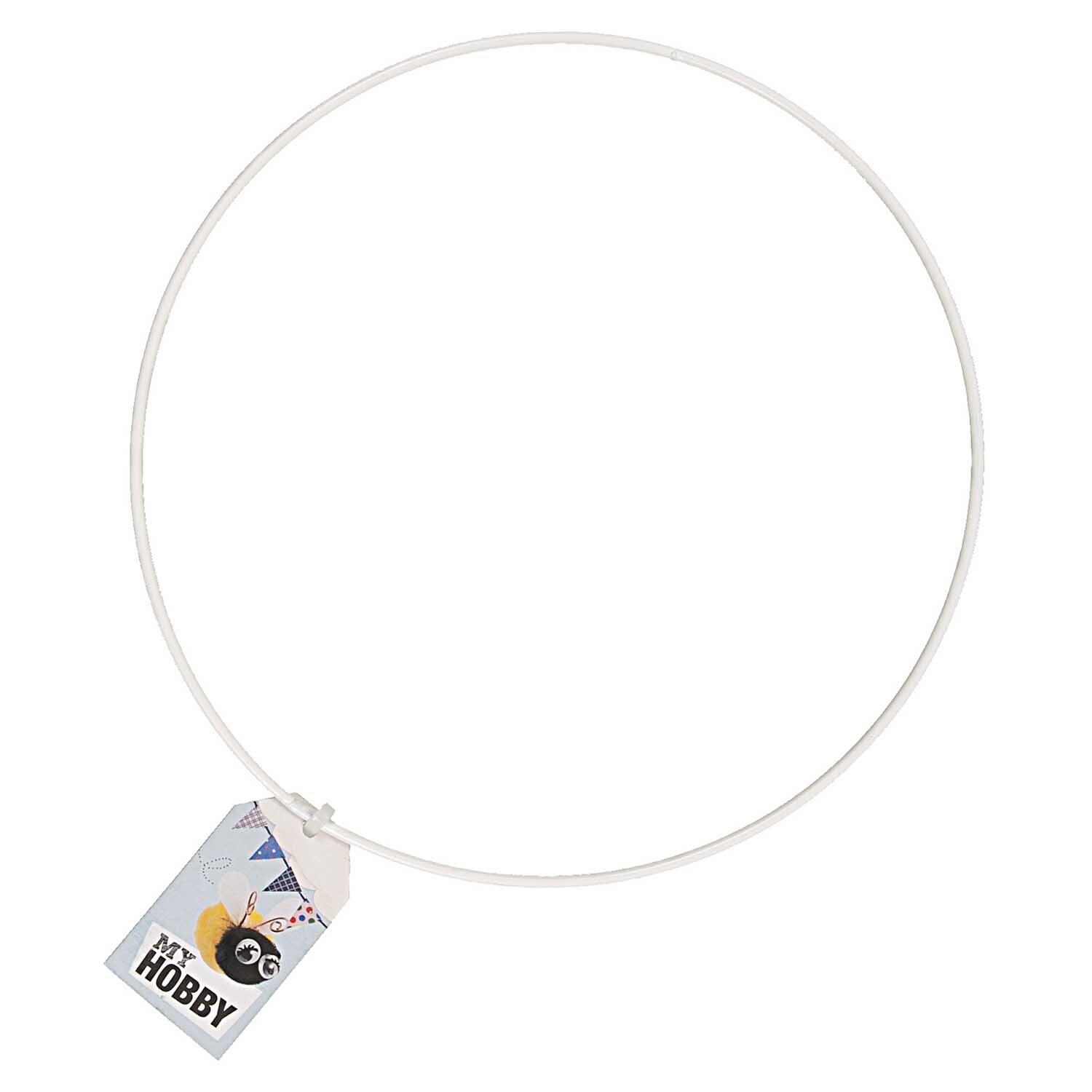 Metallring weiß matt von Rico Design, ideal für kreative Bastelprojekte und Dekorationen.