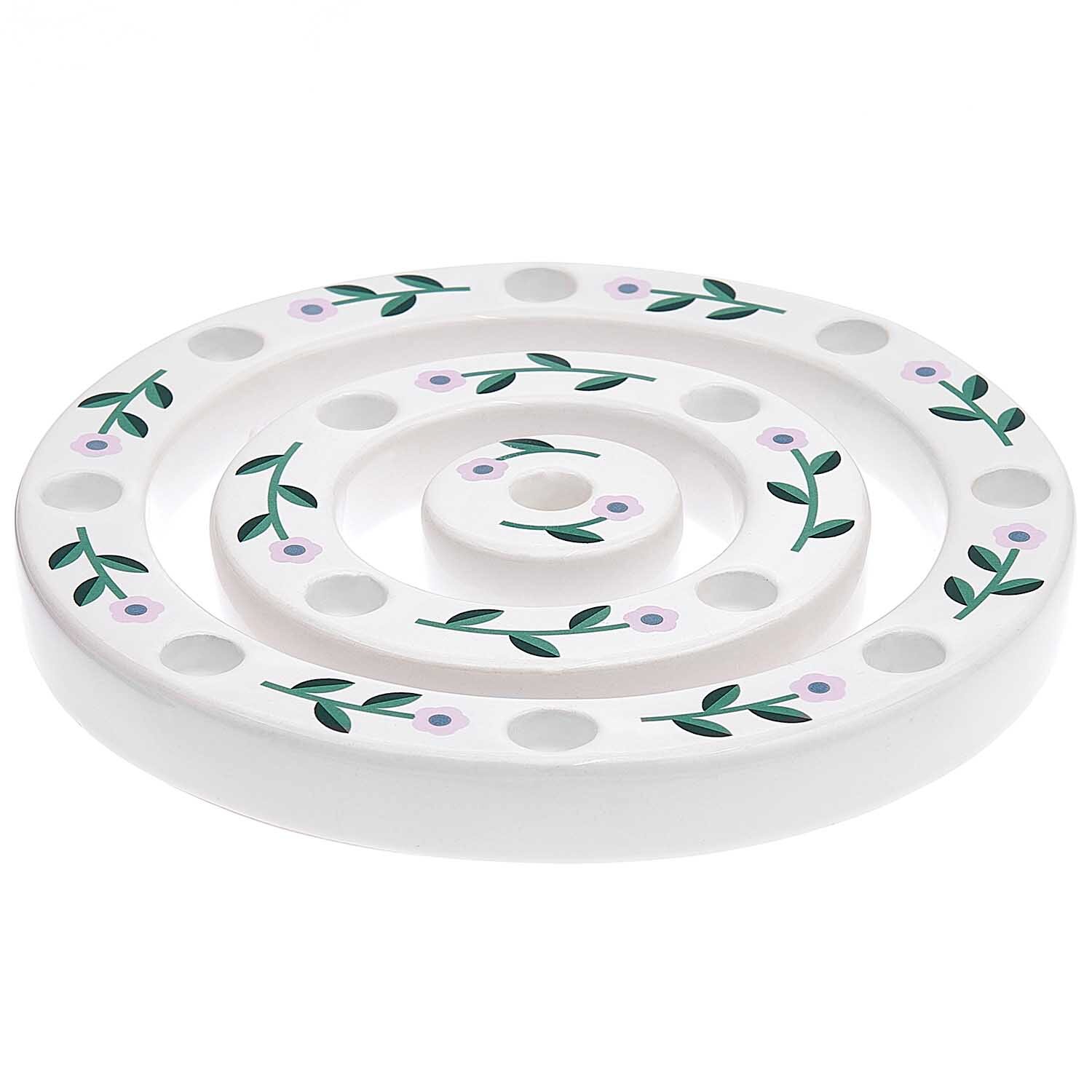 Rico Design Keramik Kerzenringe Blümchen