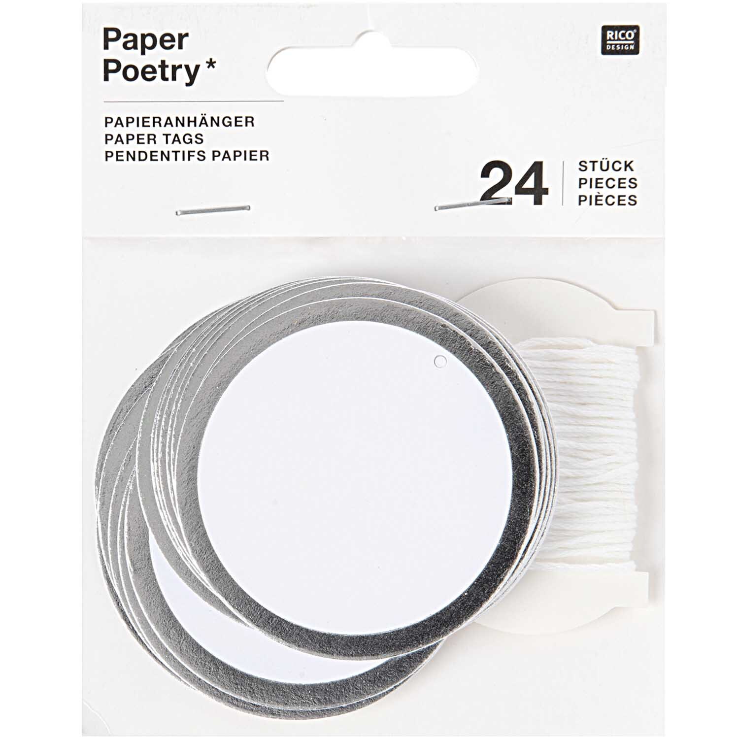 Paper Poetry Papieranhänger Kreis mit Hot Foil 6cm 24 Stück Paper Poetry Papieranhänger Kreis mit Hot Foil 6cm 24 Stück