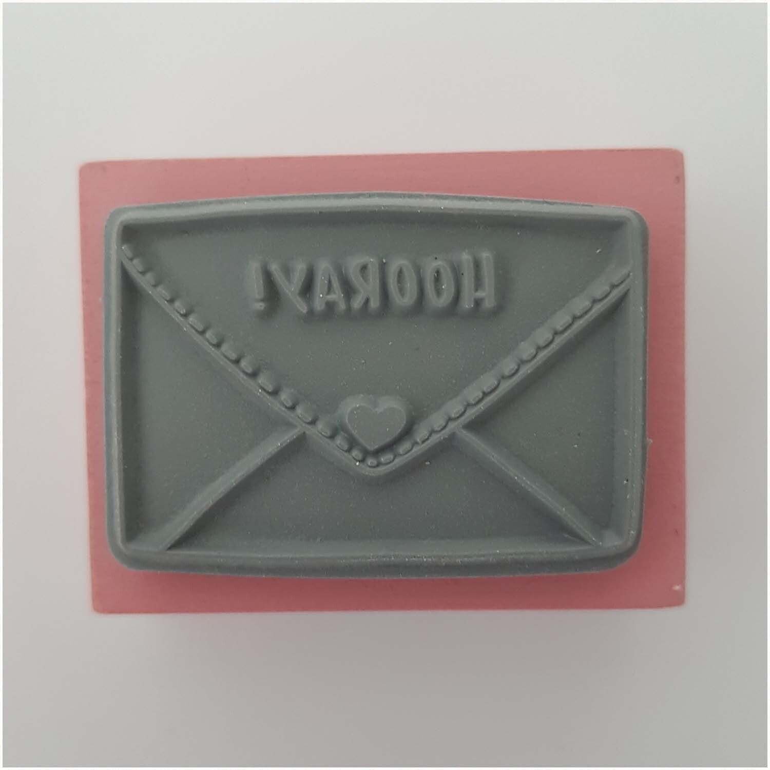 Stempel Hooray! rosa 35x45mm Stempel Hooray! rosa 35x45mm