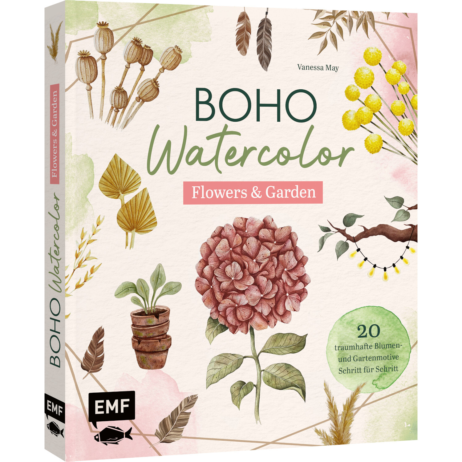 Boho Watercolor Flowers & Garden