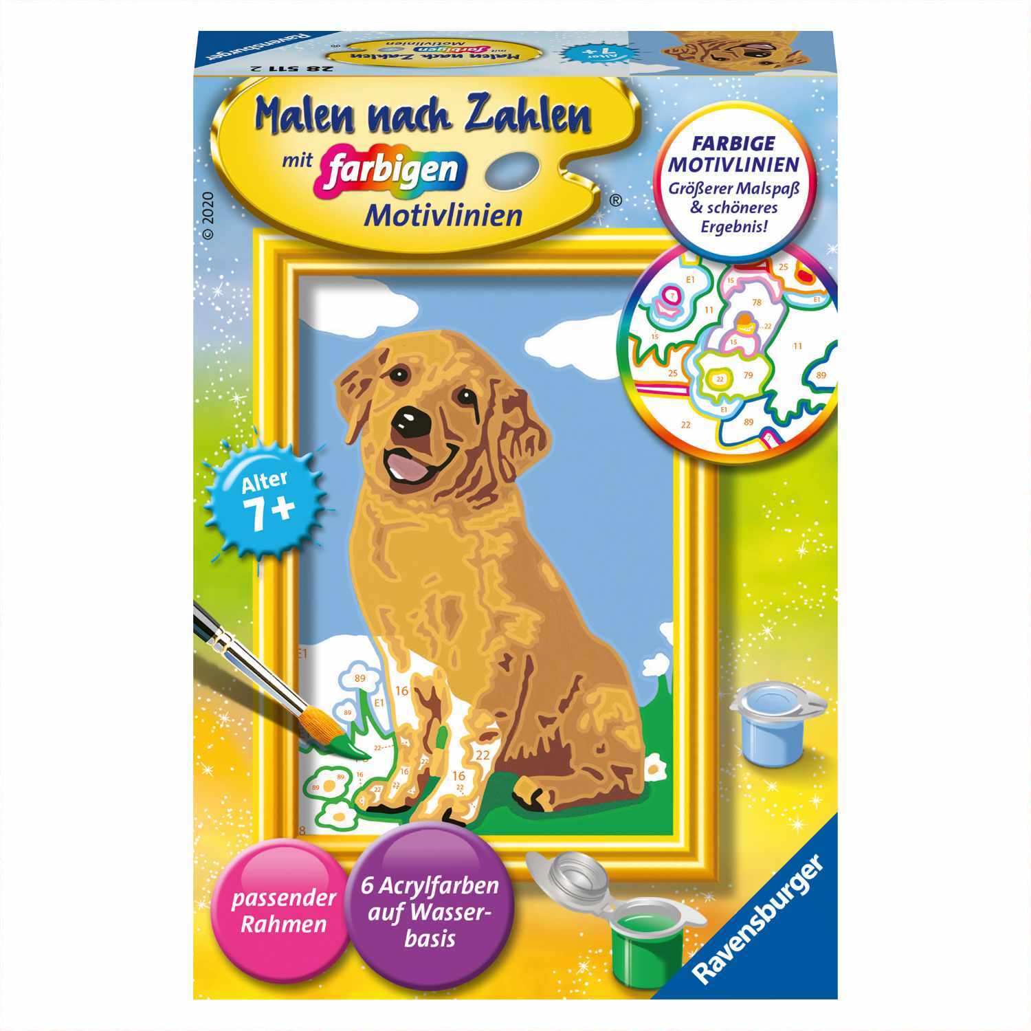 Malen nach Zahlen Kleiner Golden Retriever