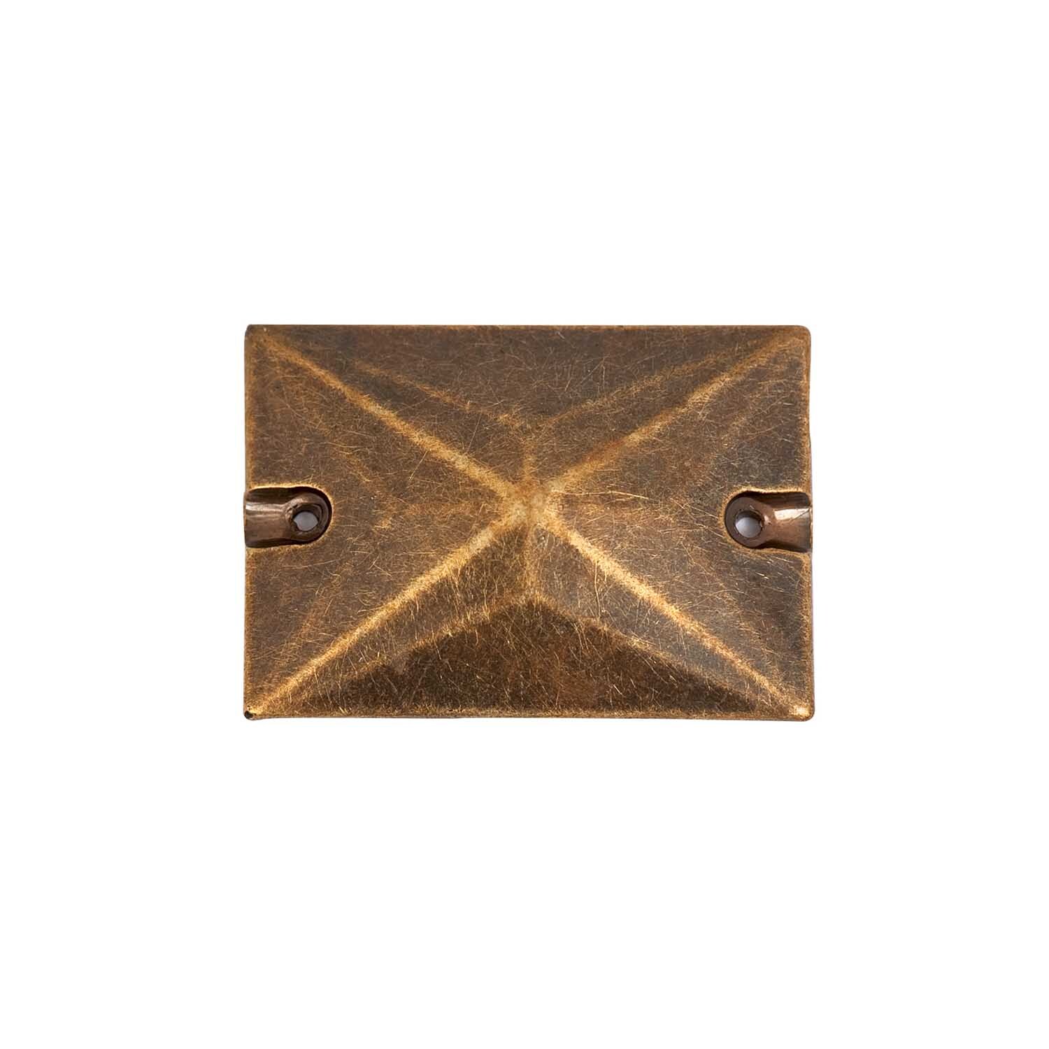 Aufnähsteine rechteckig antik 24x18x5mm 5 Stück