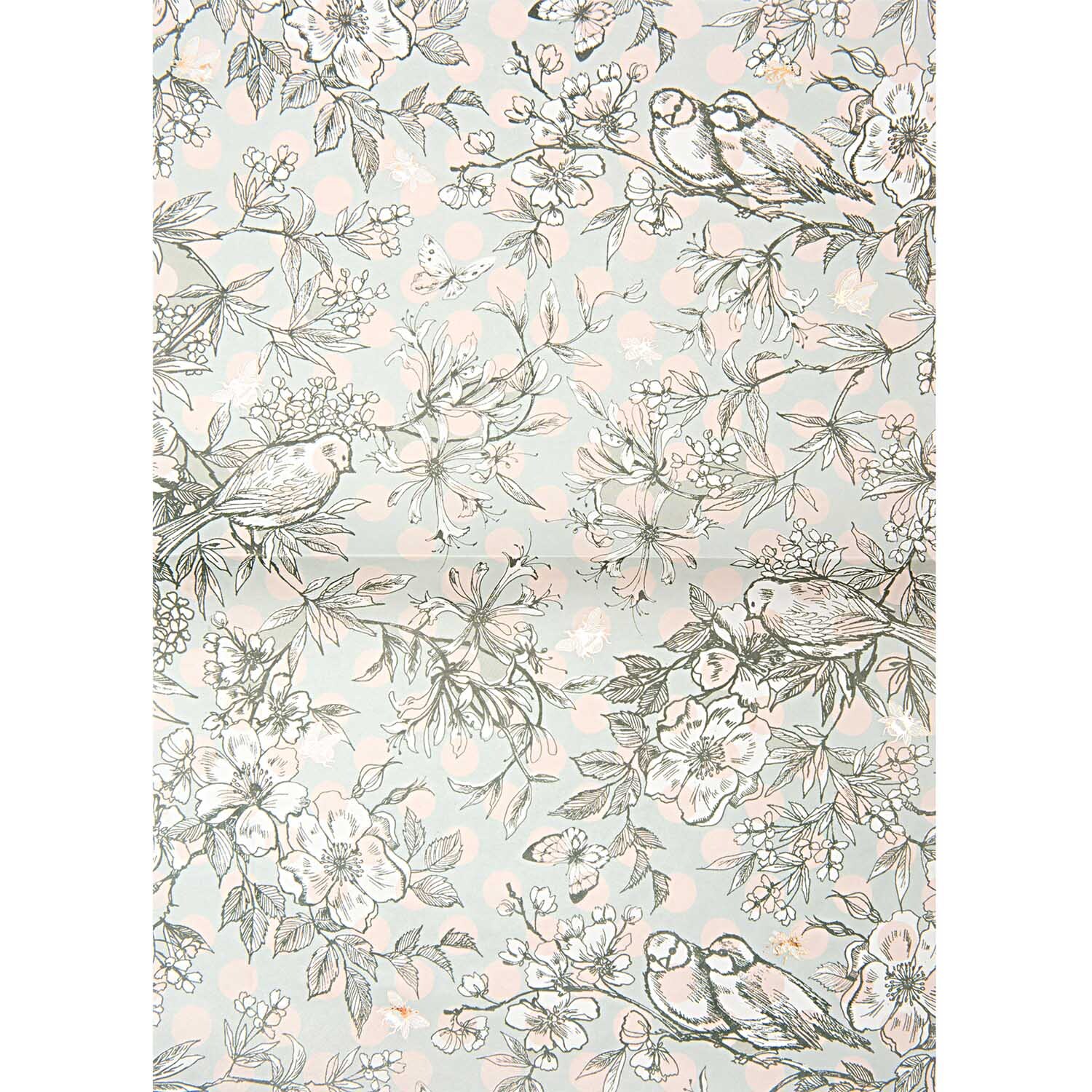 Paper Patch Papier Vögel 30x42cm Hot Foil