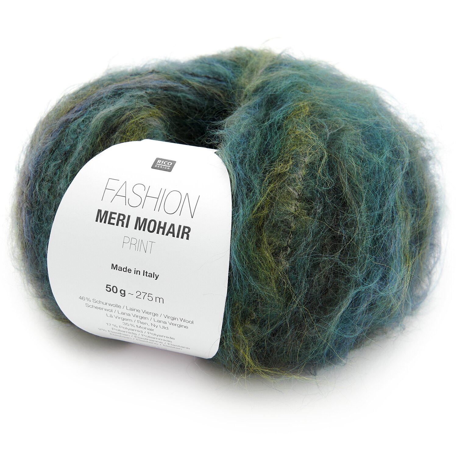 Fashion Meri Mohair Print 50g 275m Farbe Deep Sea von Rico Design