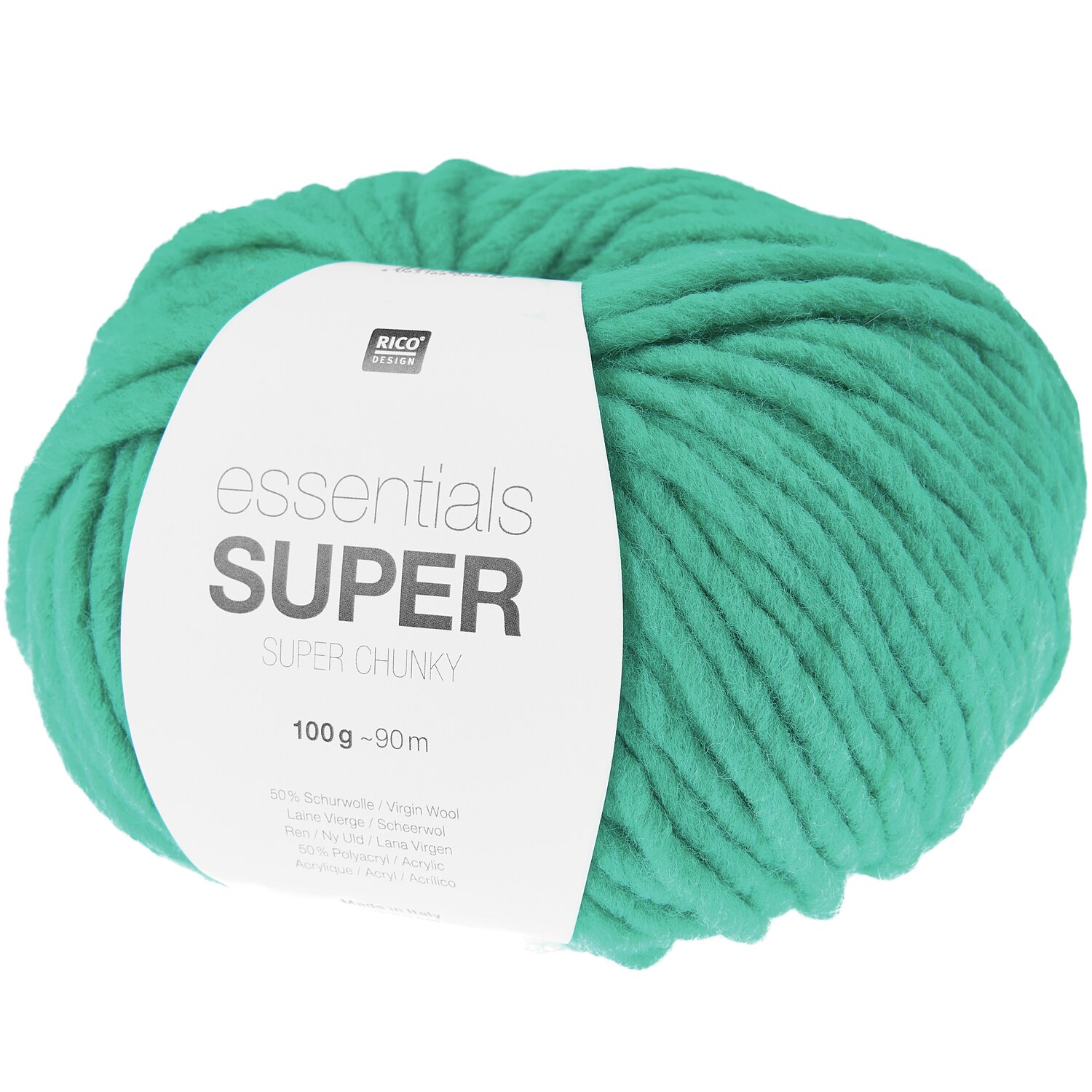 Essentials Super super chunky Strickset Mütze Modell 05 in Türkis von Rico Design, 100g 90m.
