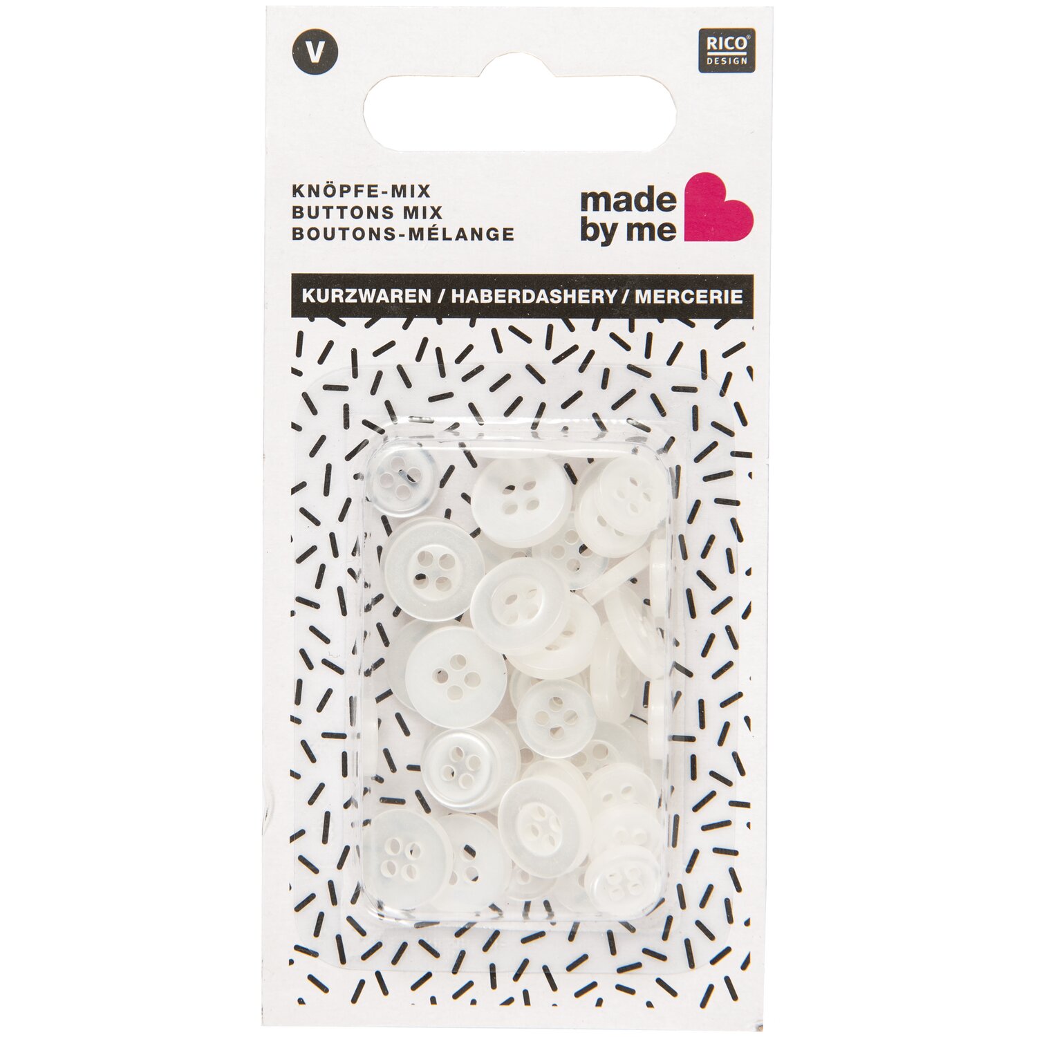 Knopf Mix transparent 40 Stück von Rico Design