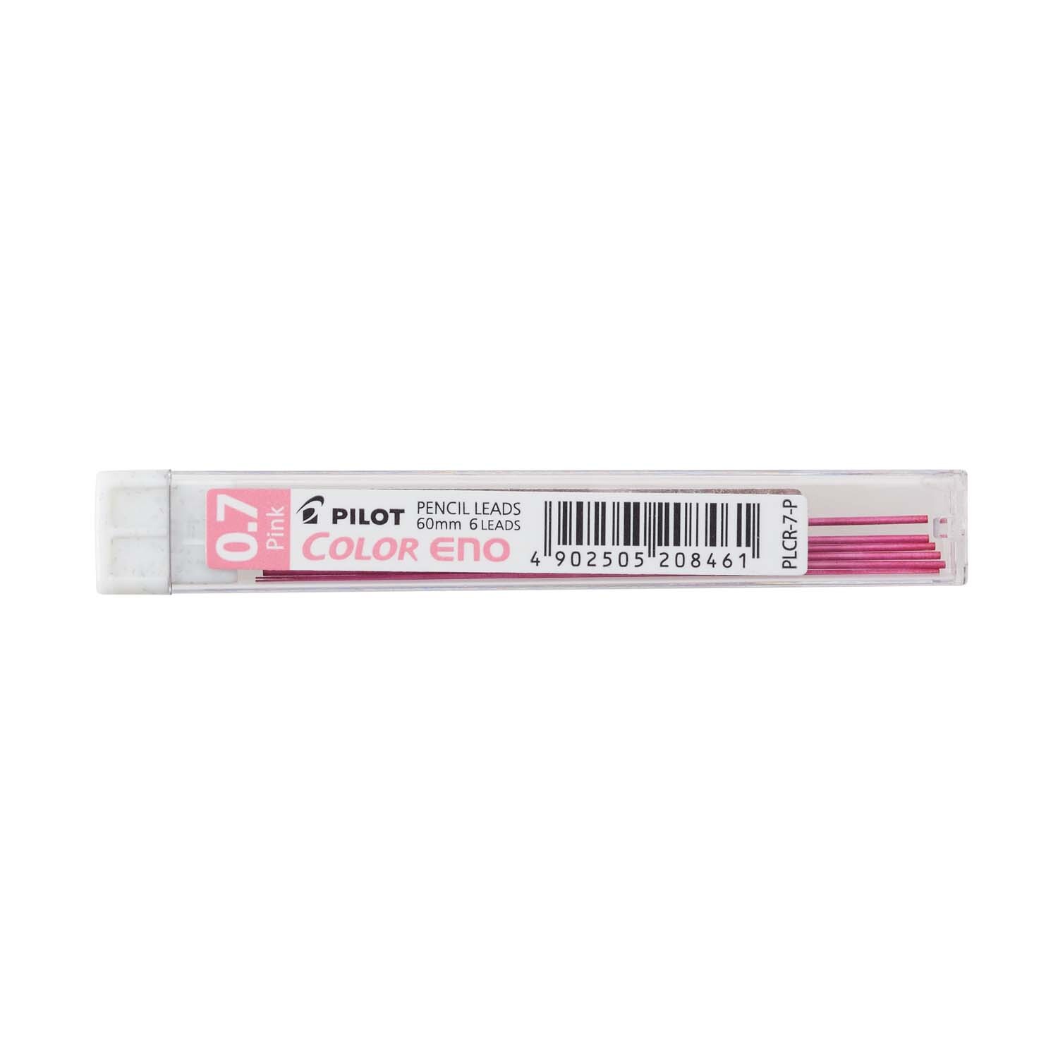 Color Eno Mine für Druckbuntstift 6 Stück, pinke Minen von PILOT in transparenter Verpackung. Ideal für präzises Zeichnen und Skizzieren.